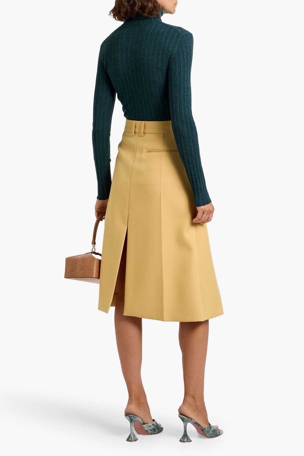 AUTUMN CASHMERE Ribbed cashmere turtleneck sweater