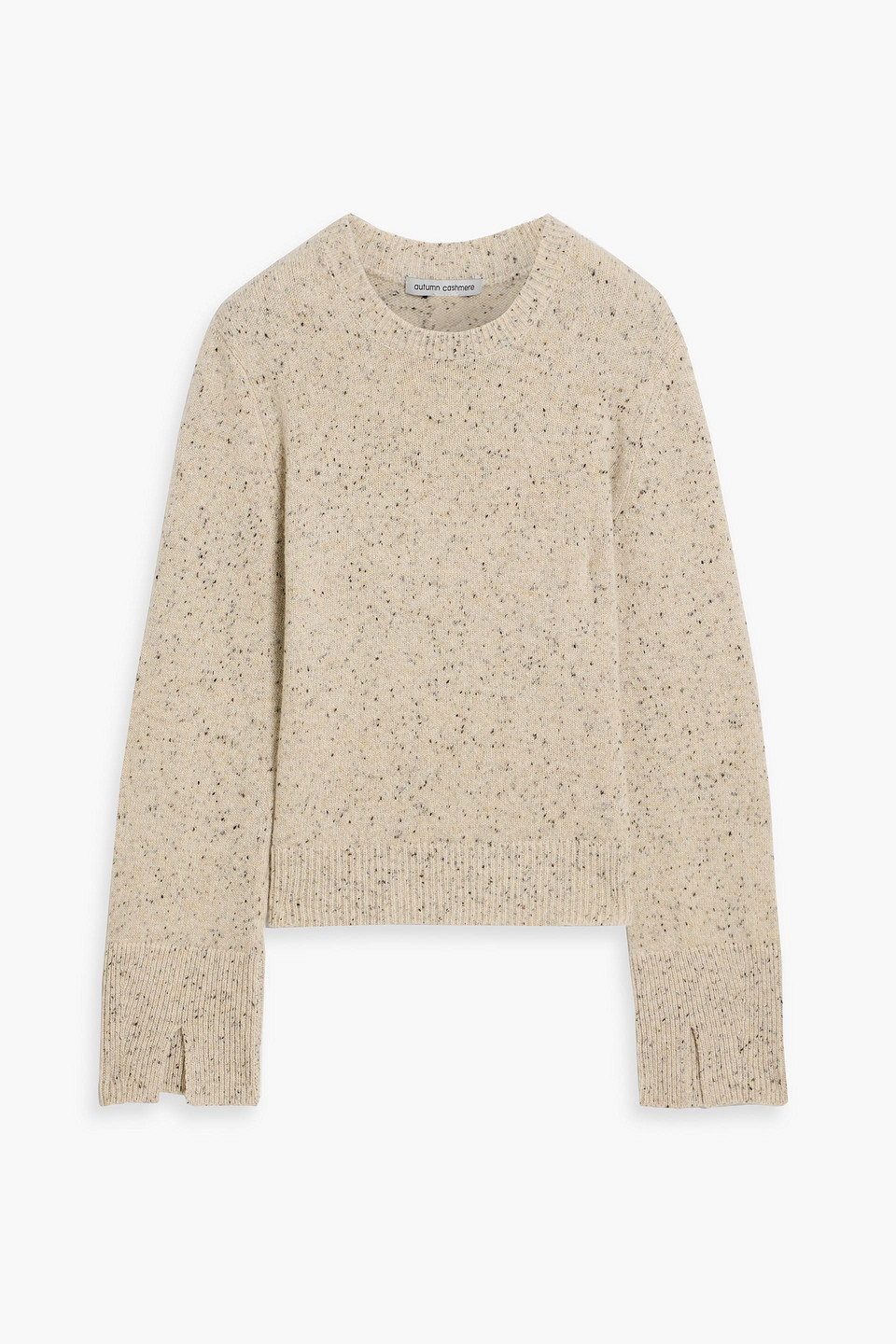 Autumn Cashmere Convertible Donegal Cashmere Sweater In Neutral