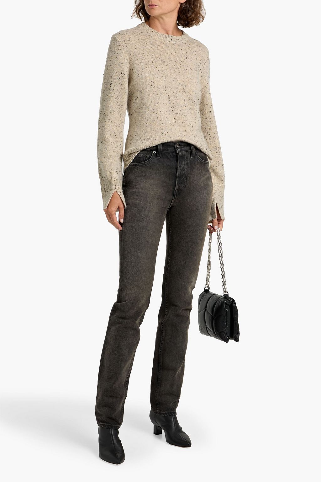 AUTUMN CASHMERE Convertible Donegal cashmere sweater