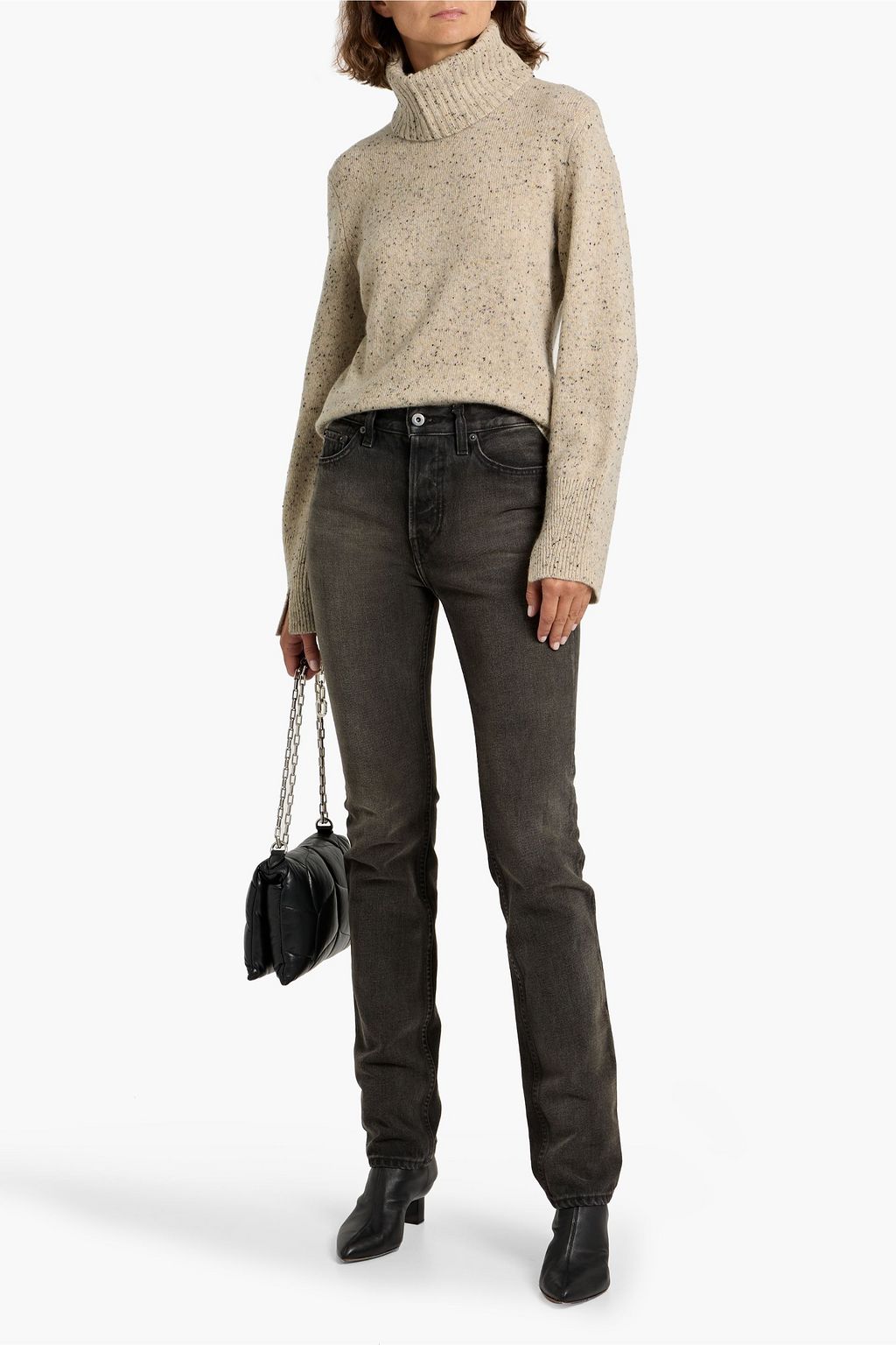 AUTUMN CASHMERE Convertible Donegal cashmere sweater