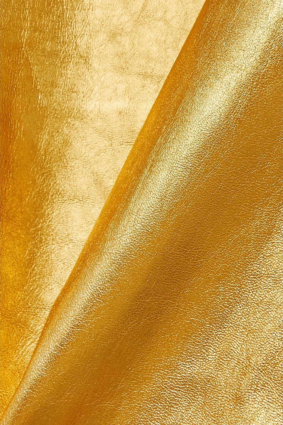 Gabriela Hearst Vesta Metallic Leather Wide-leg Pants In Gold