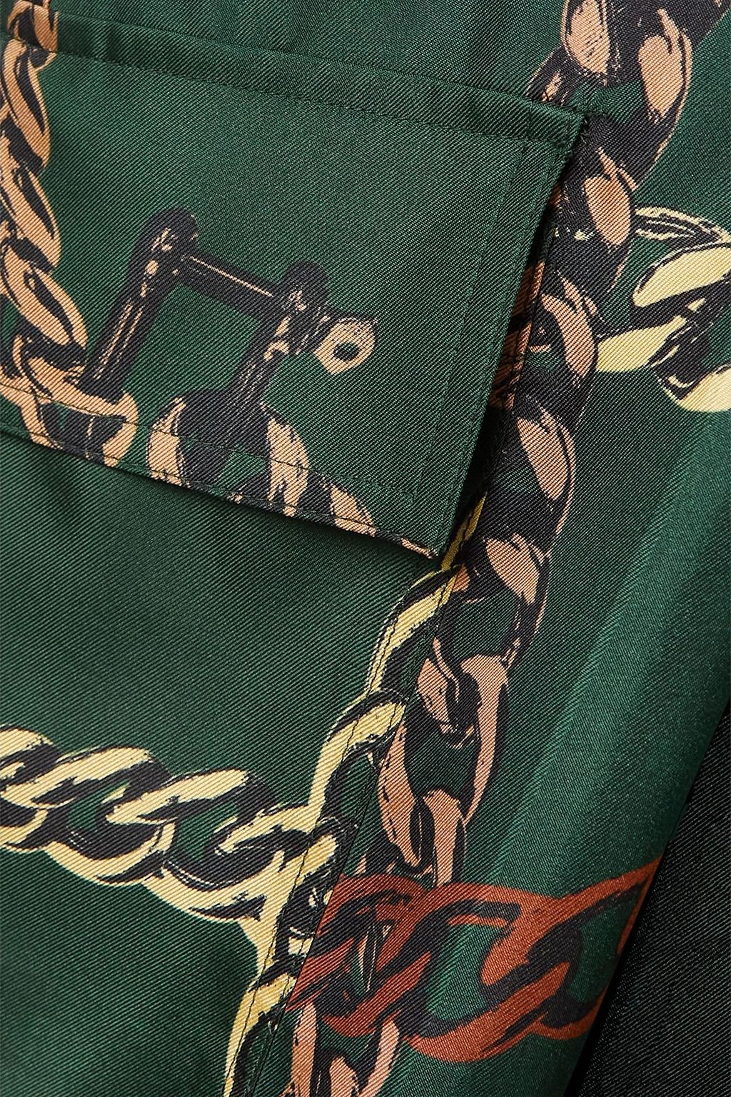 VICTORIA BECKHAM Printed silk-twill pants