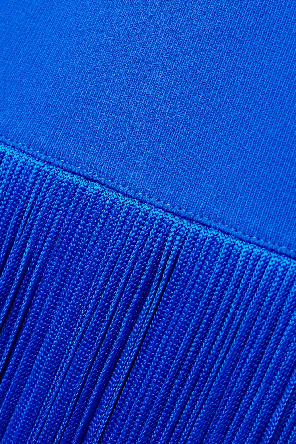 Galvan Mia Fringed Stretch-knit Gown In Blue