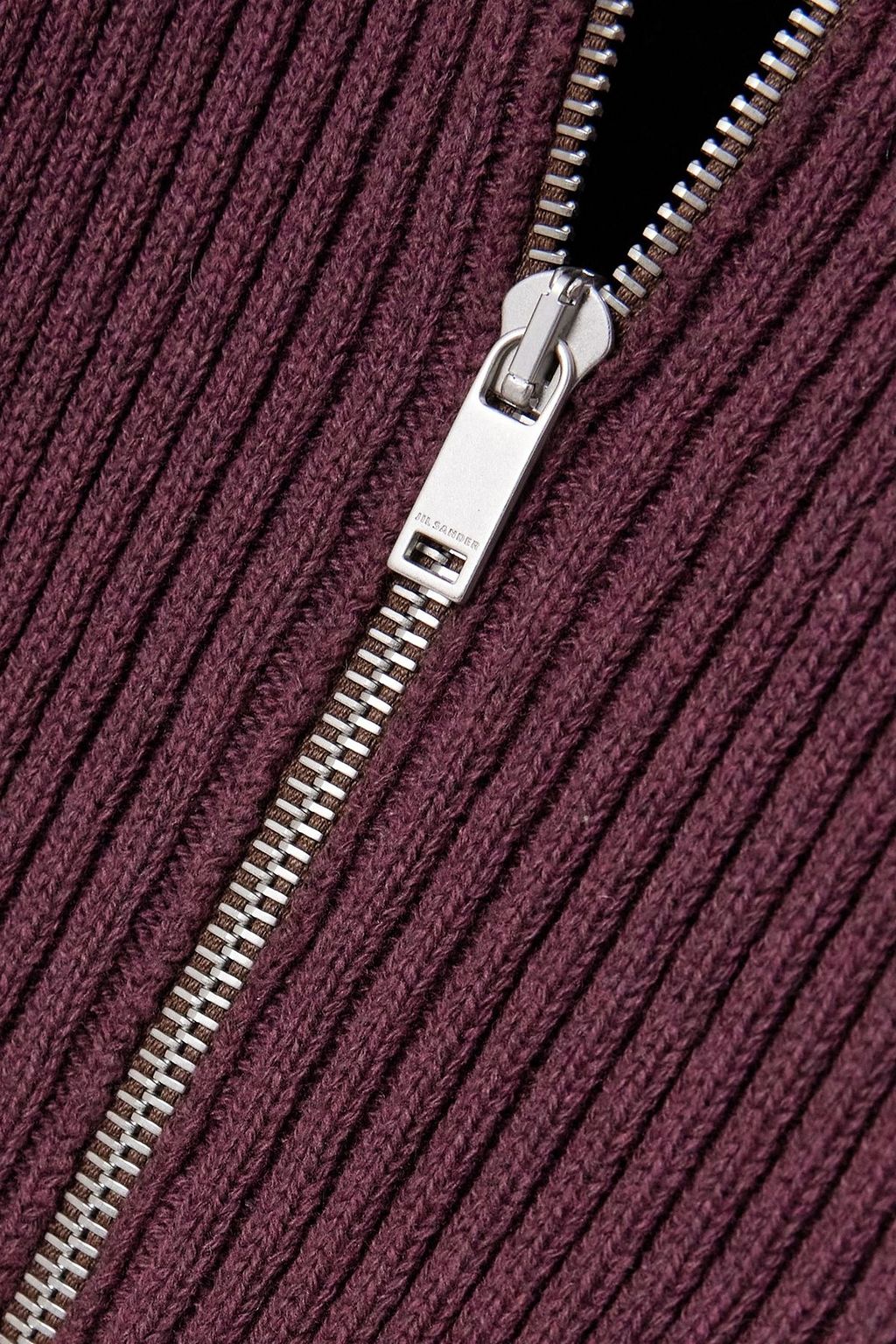 JIL SANDER Ribbed cotton midi dress