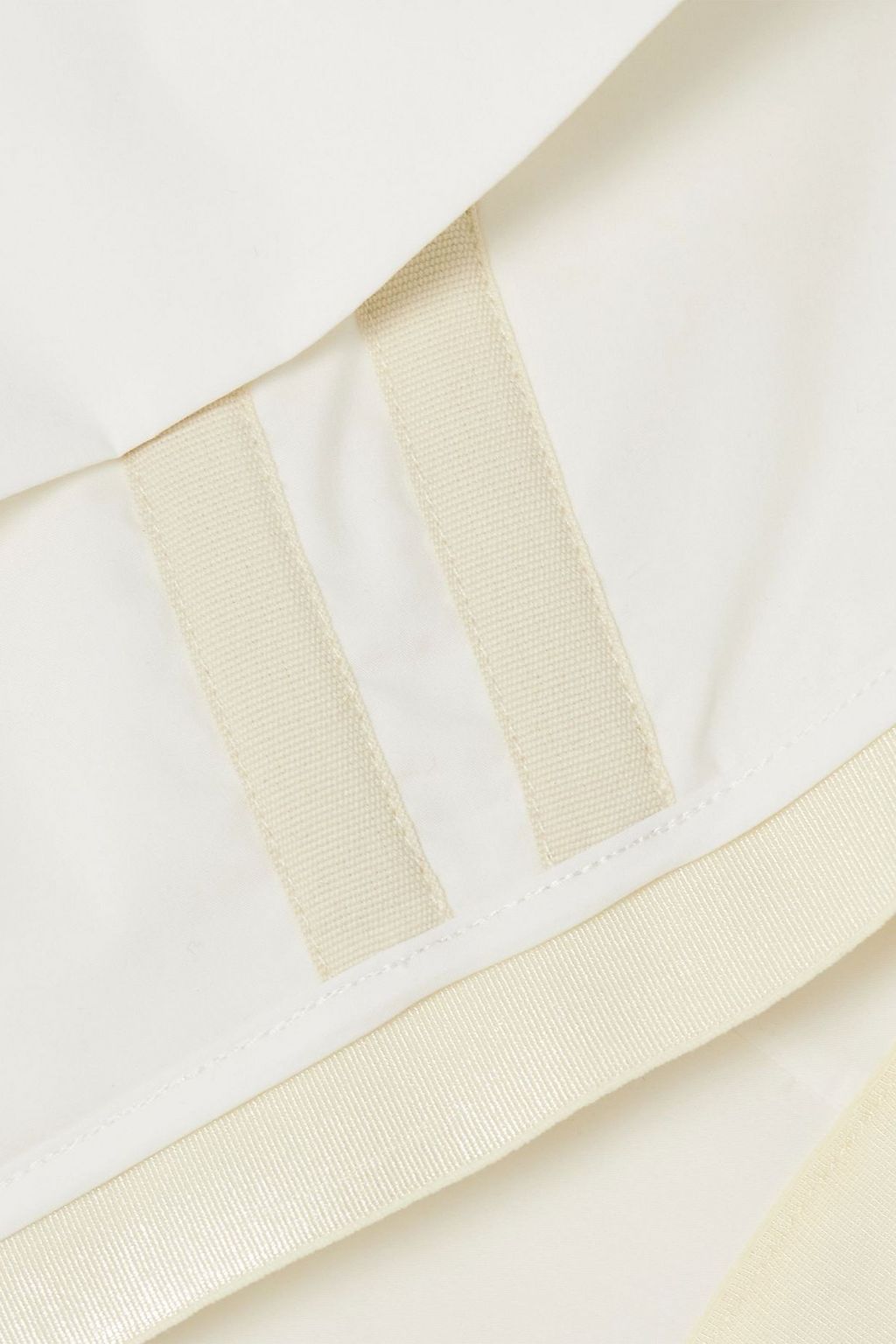 MOLLY GODDARD Tegen strapless cropped grosgrain-trimmed cotton top