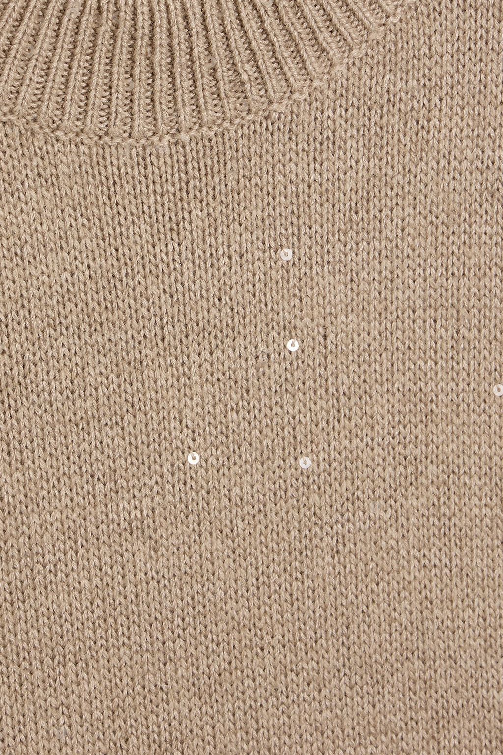 BRUNELLO CUCINELLI Sequin-embellished cashmere and silk-blend sweater
