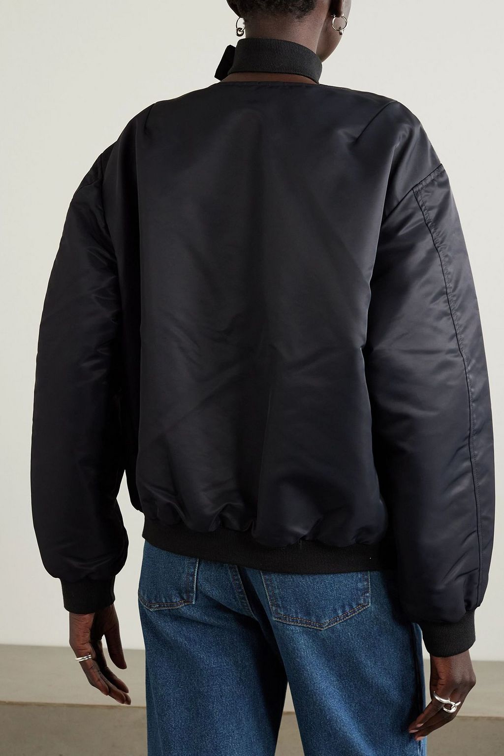 COPERNI Bomberjacke aus recyceltem Satin mit Cut-outs