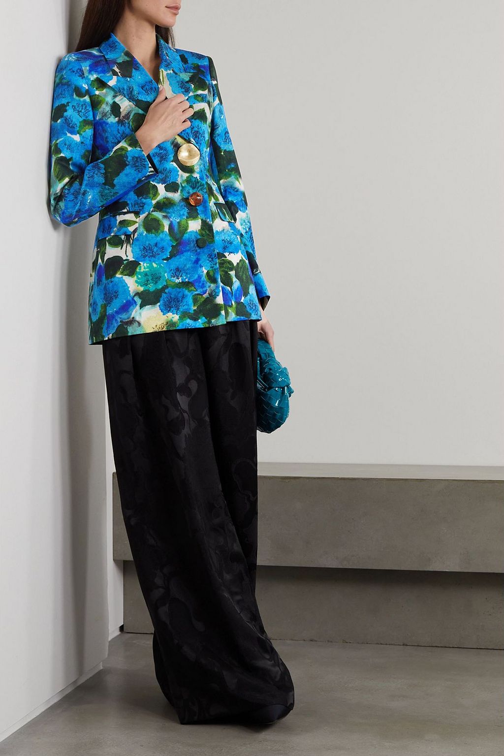 DRIES VAN NOTEN Floral-print cotton blazer