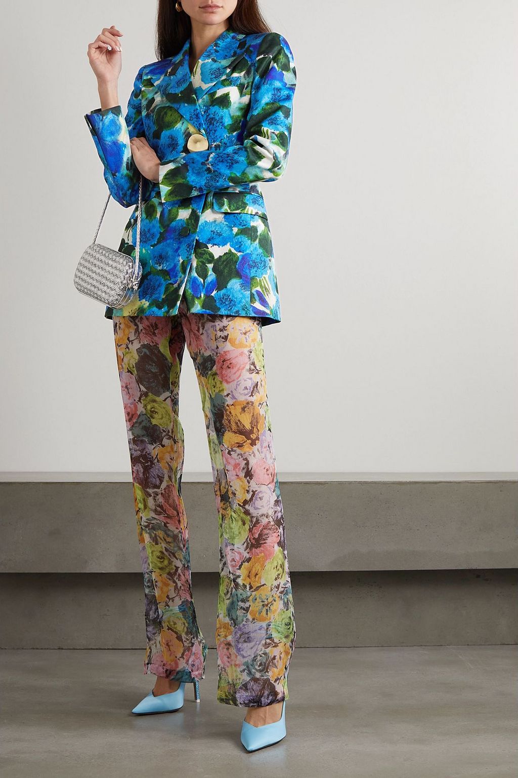 DRIES VAN NOTEN Floral-print cotton blazer