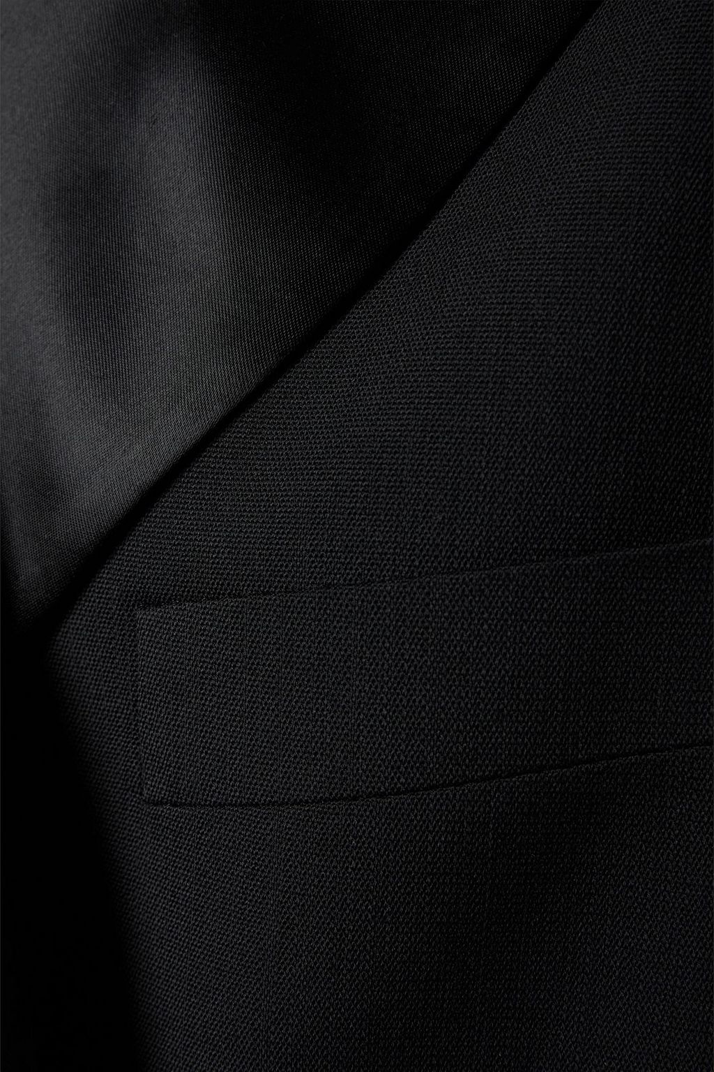 ACNE STUDIOS Cropped satin-trimmed crepe blazer