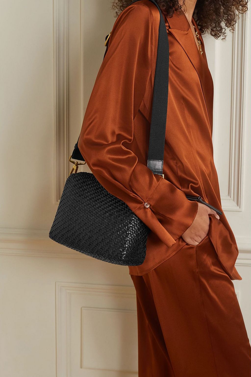 LOEFFLER RANDALL Patricia woven leather shoulder bag