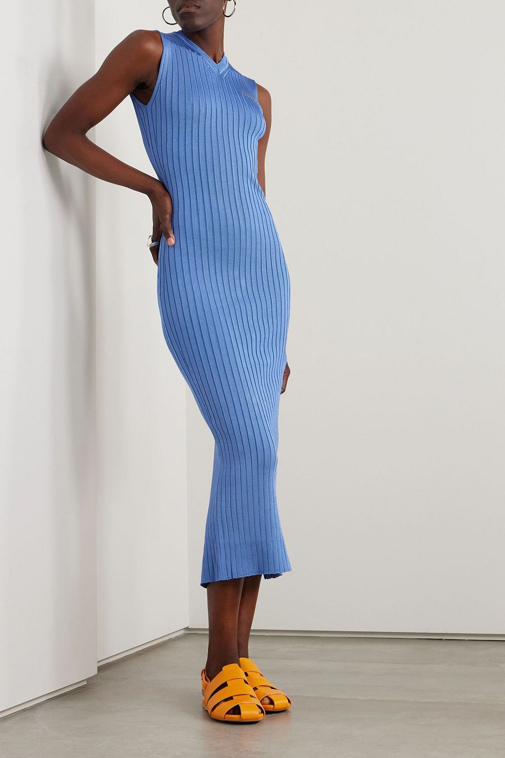 MARNI Midikleid aus Rippstrick