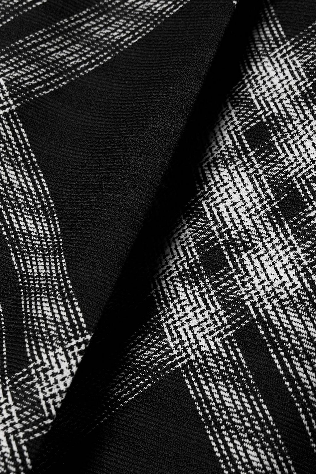 BURBERRY Pleated checked wool straight-leg pants