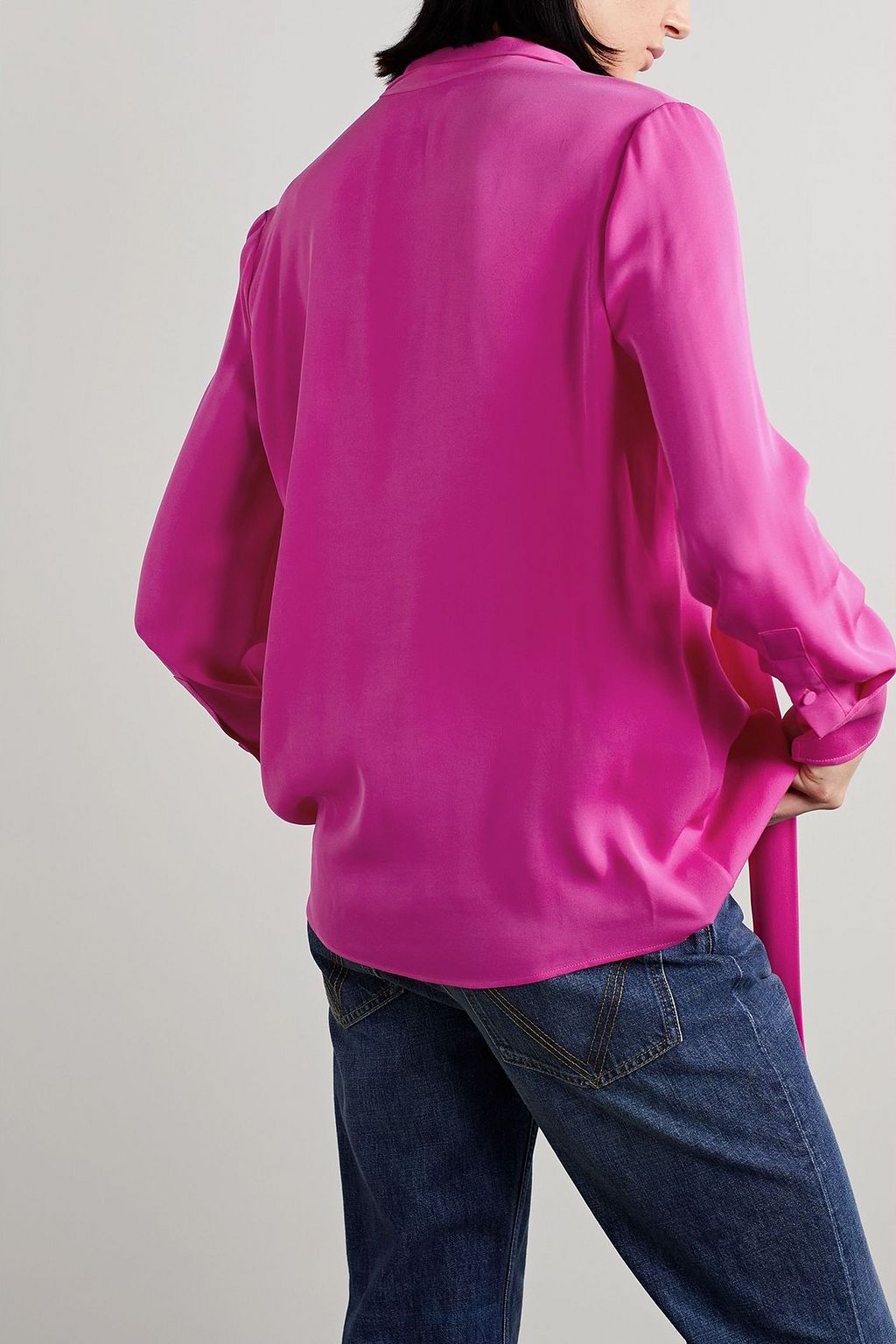 VALENTINO GARAVANI Pussy-bow silk shirt