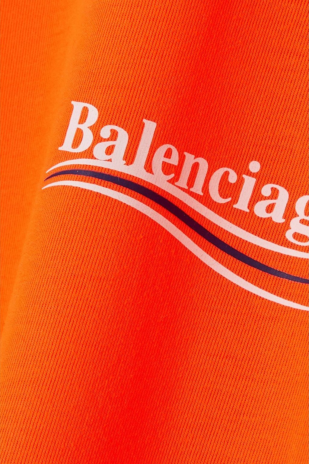 BALENCIAGA Printed neon jersey T-shirt