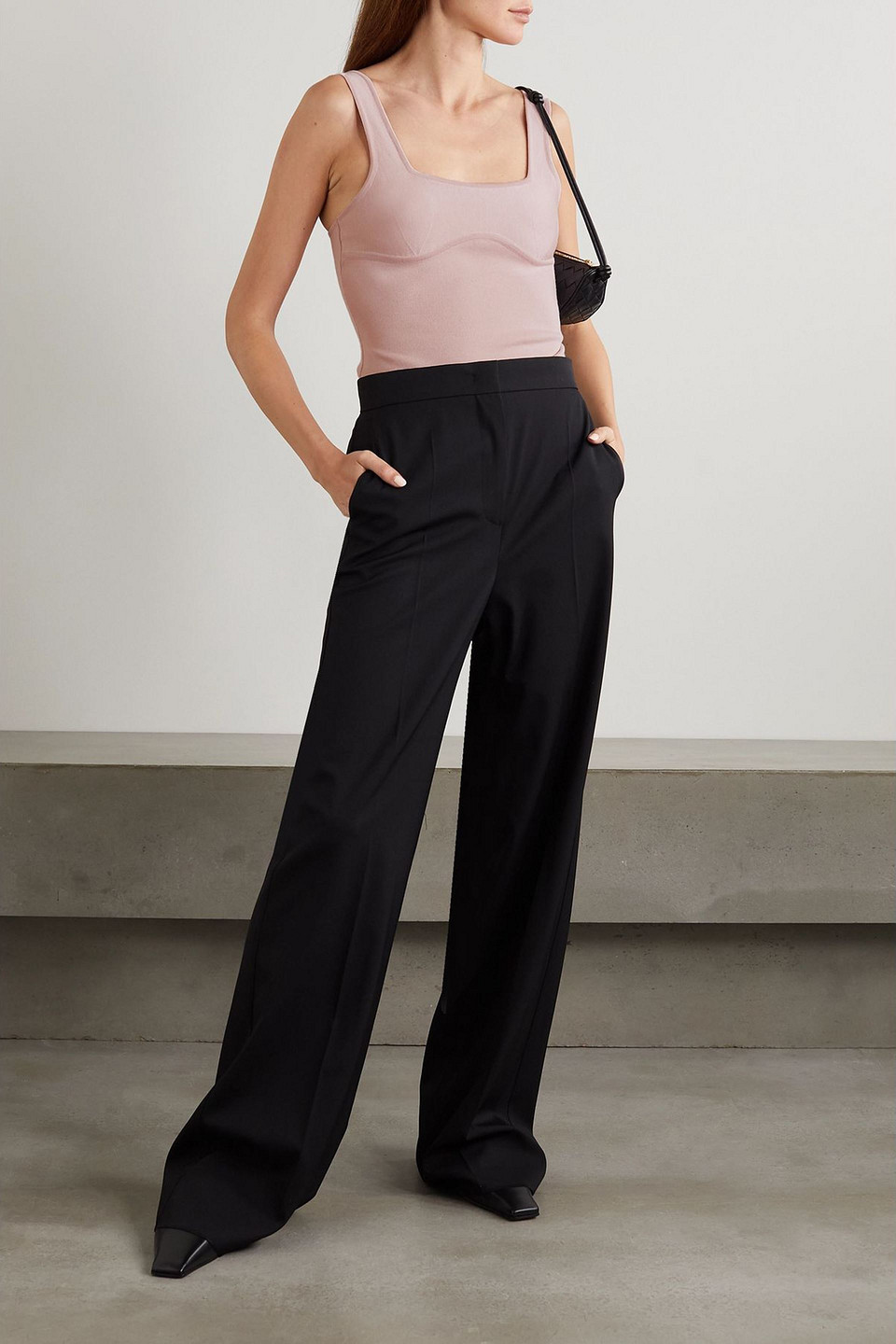 Gabriela Hearst Zayid Wool And Silk-blend Tank In Pink