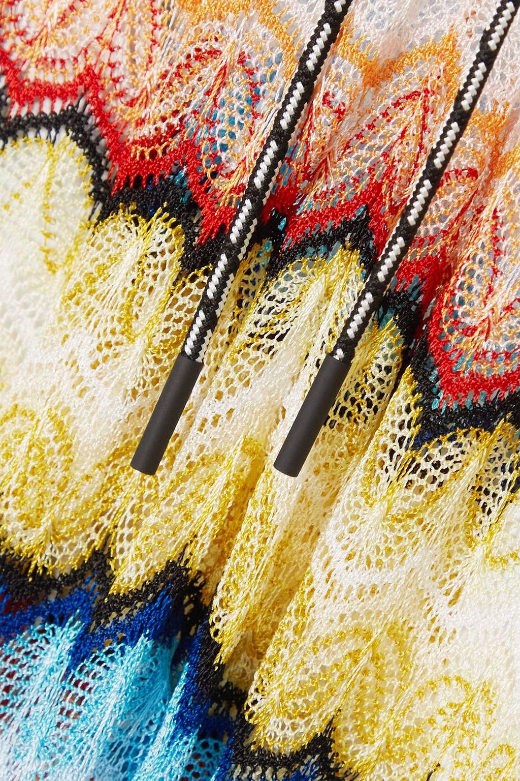 MISSONI Striped crochet-knit track pants