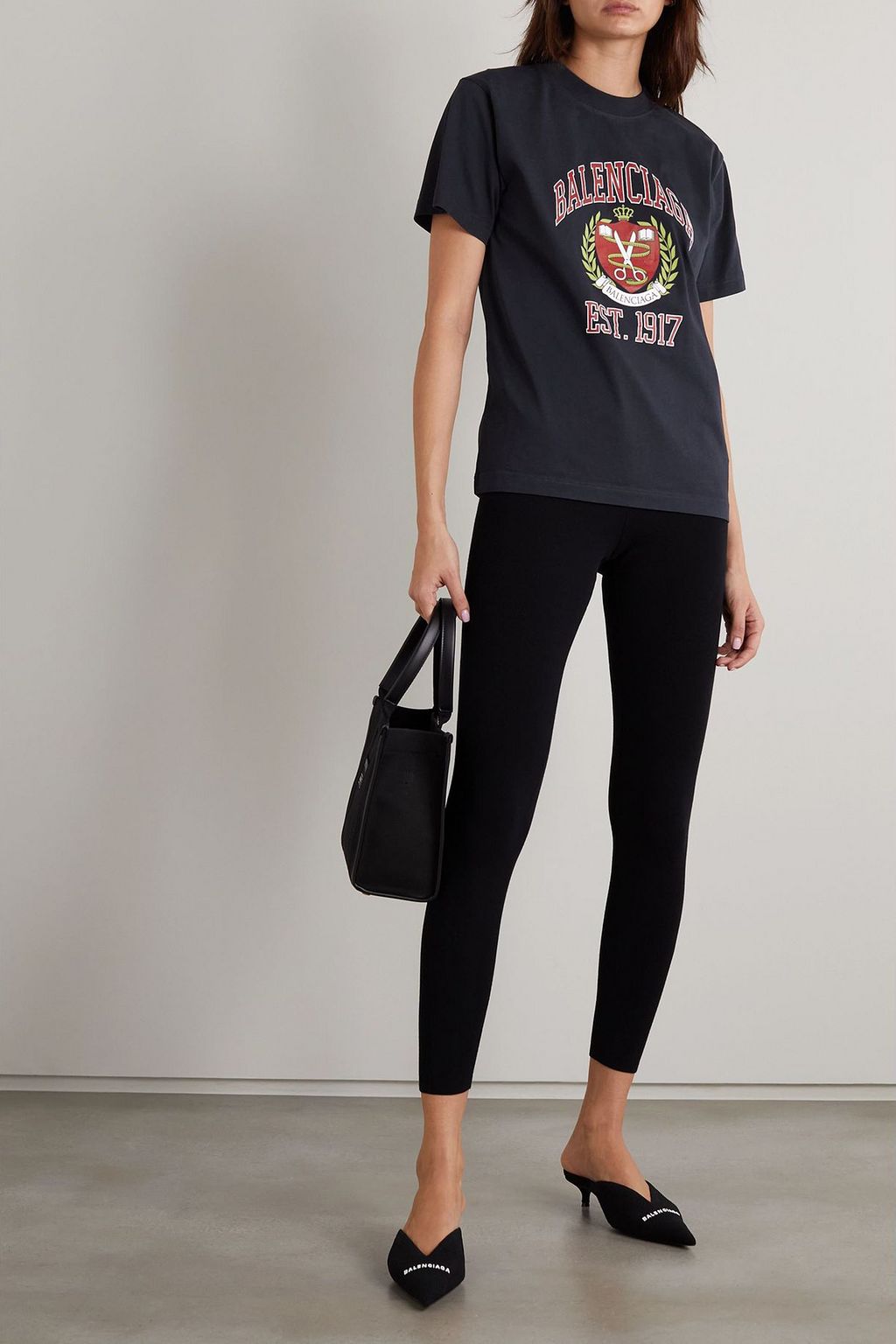 BALENCIAGA Printed cotton-jersey T-shirt