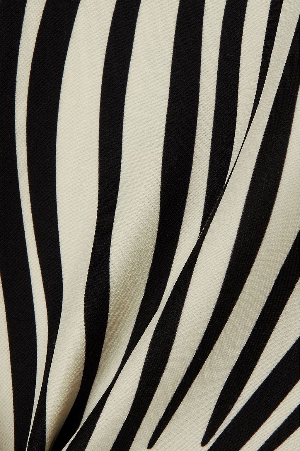 VALENTINO GARAVANI Zebra-print wool-blend midi wrap skirt