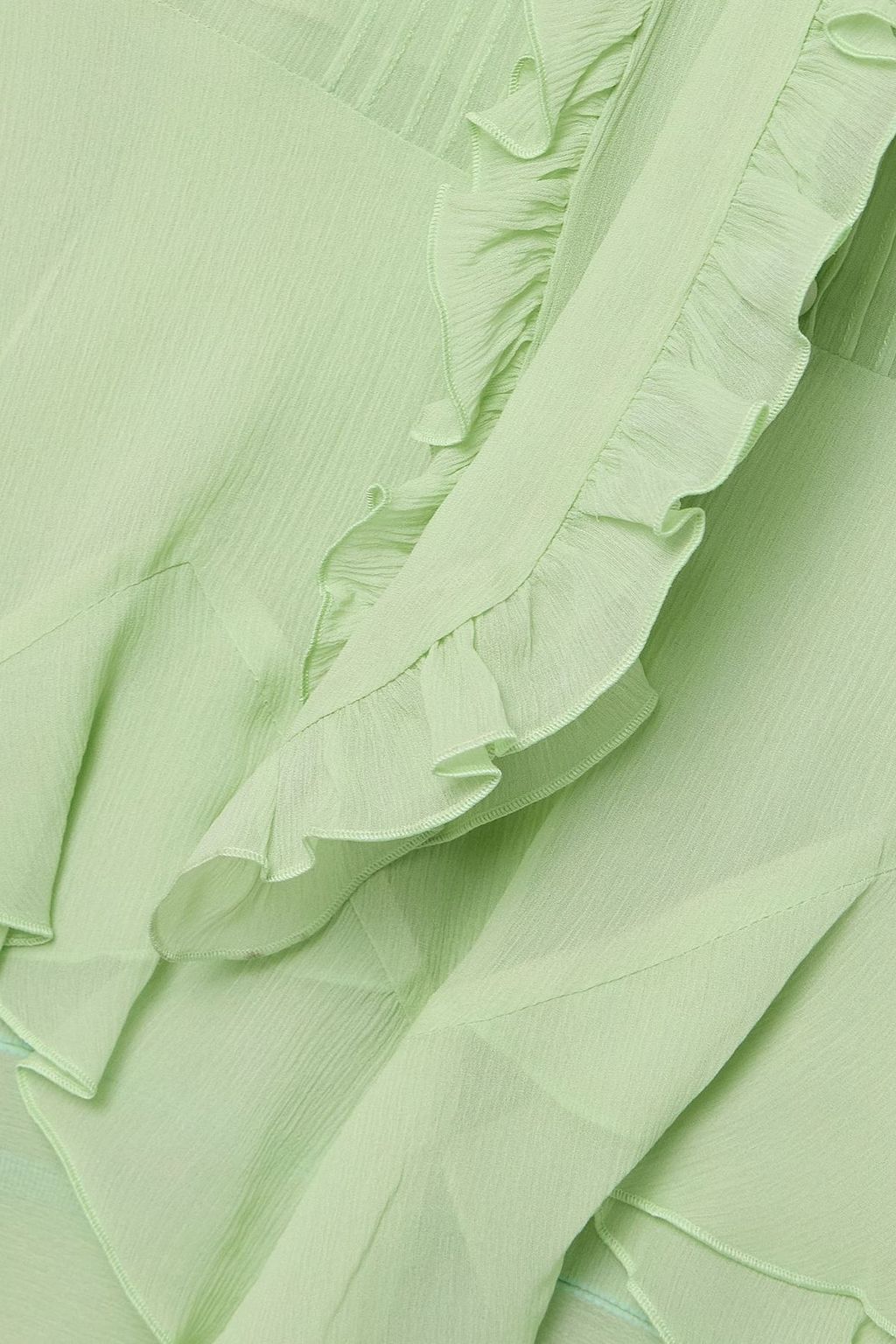 STELLA MCCARTNEY Robe aus Seidenkrepon mit Rüschen und Bindedetail