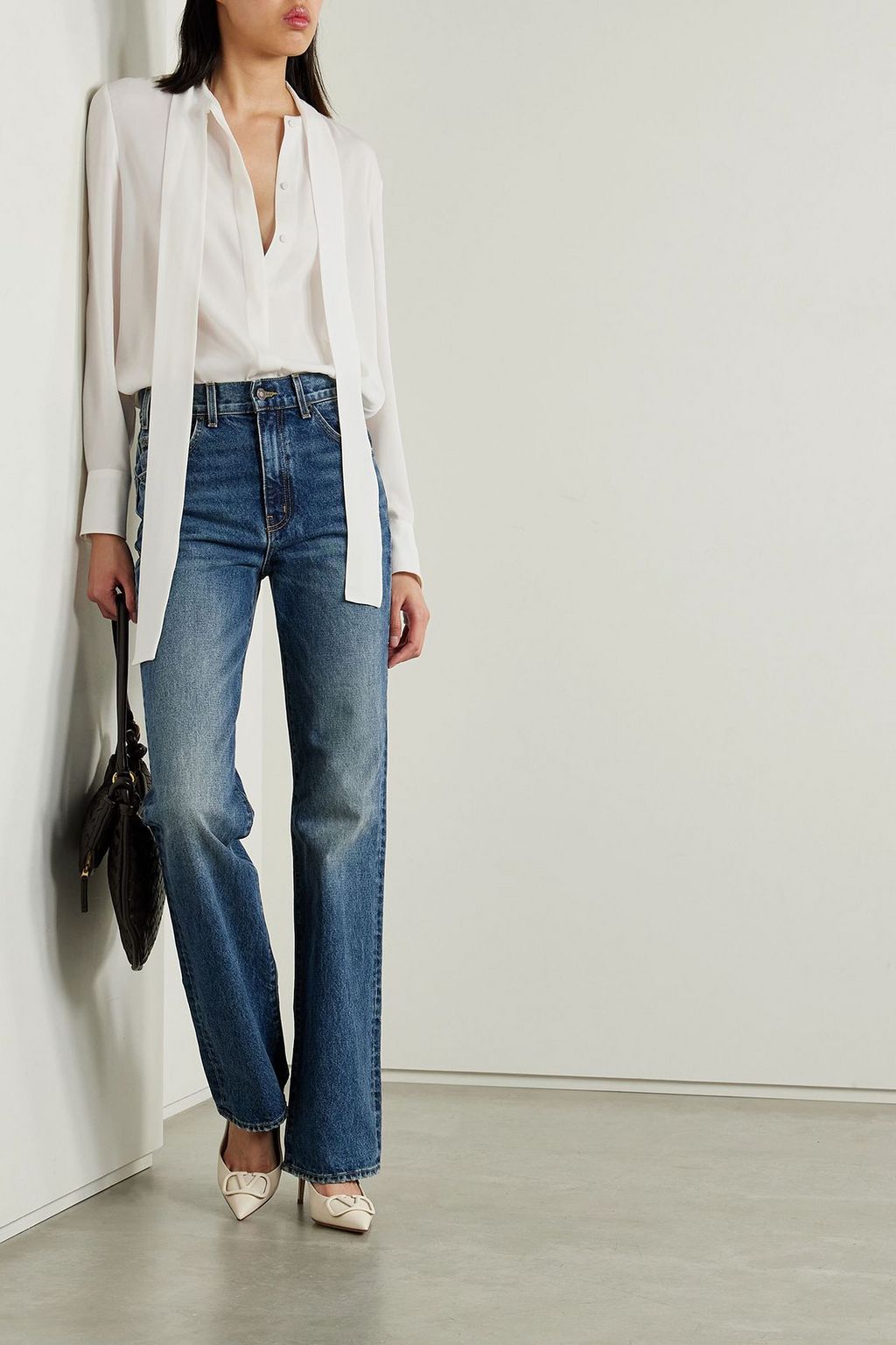 VALENTINO GARAVANI シルクジョーゼット トップス リボンタイ
