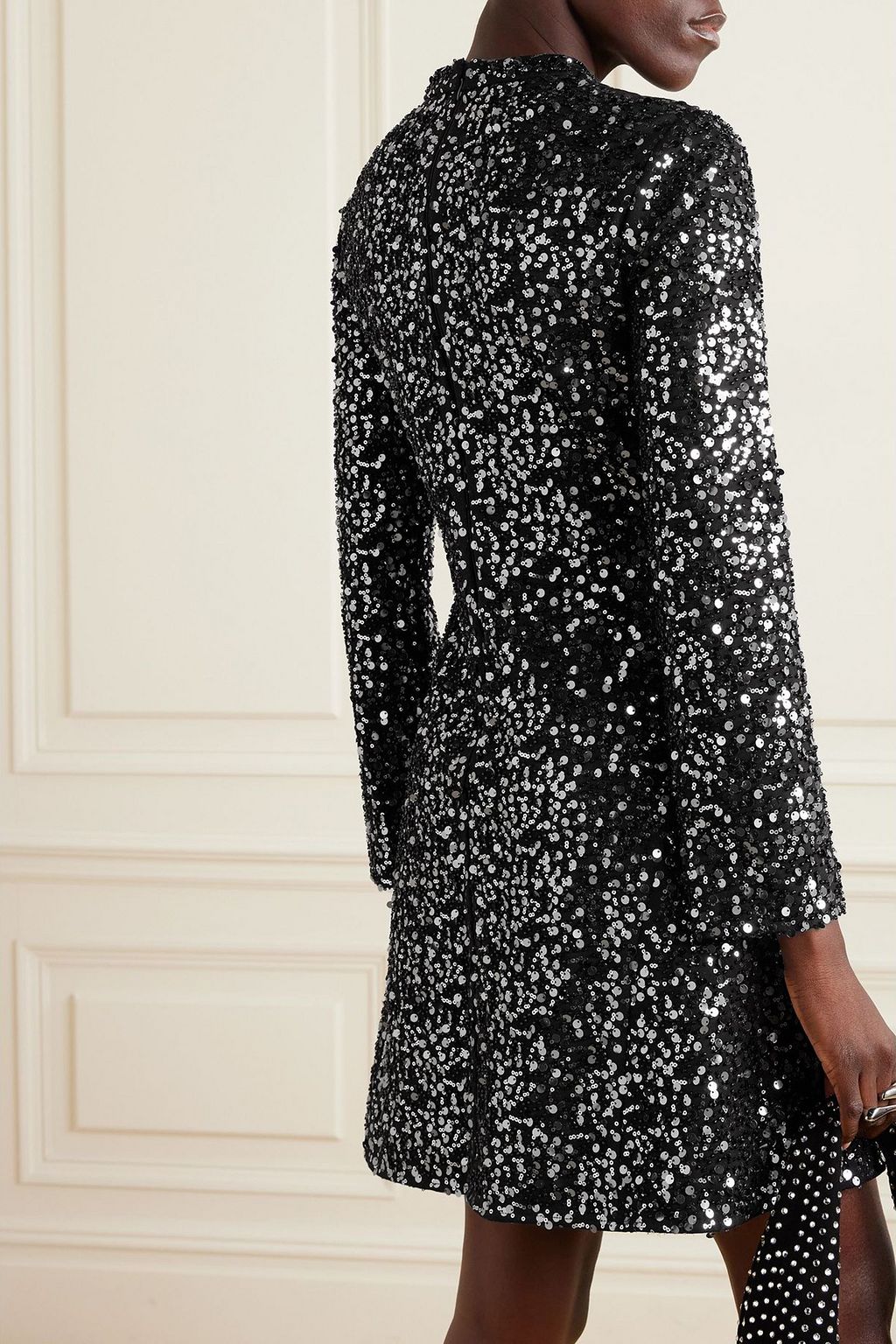 SIMKHAI Safia embellished crepe mini dress