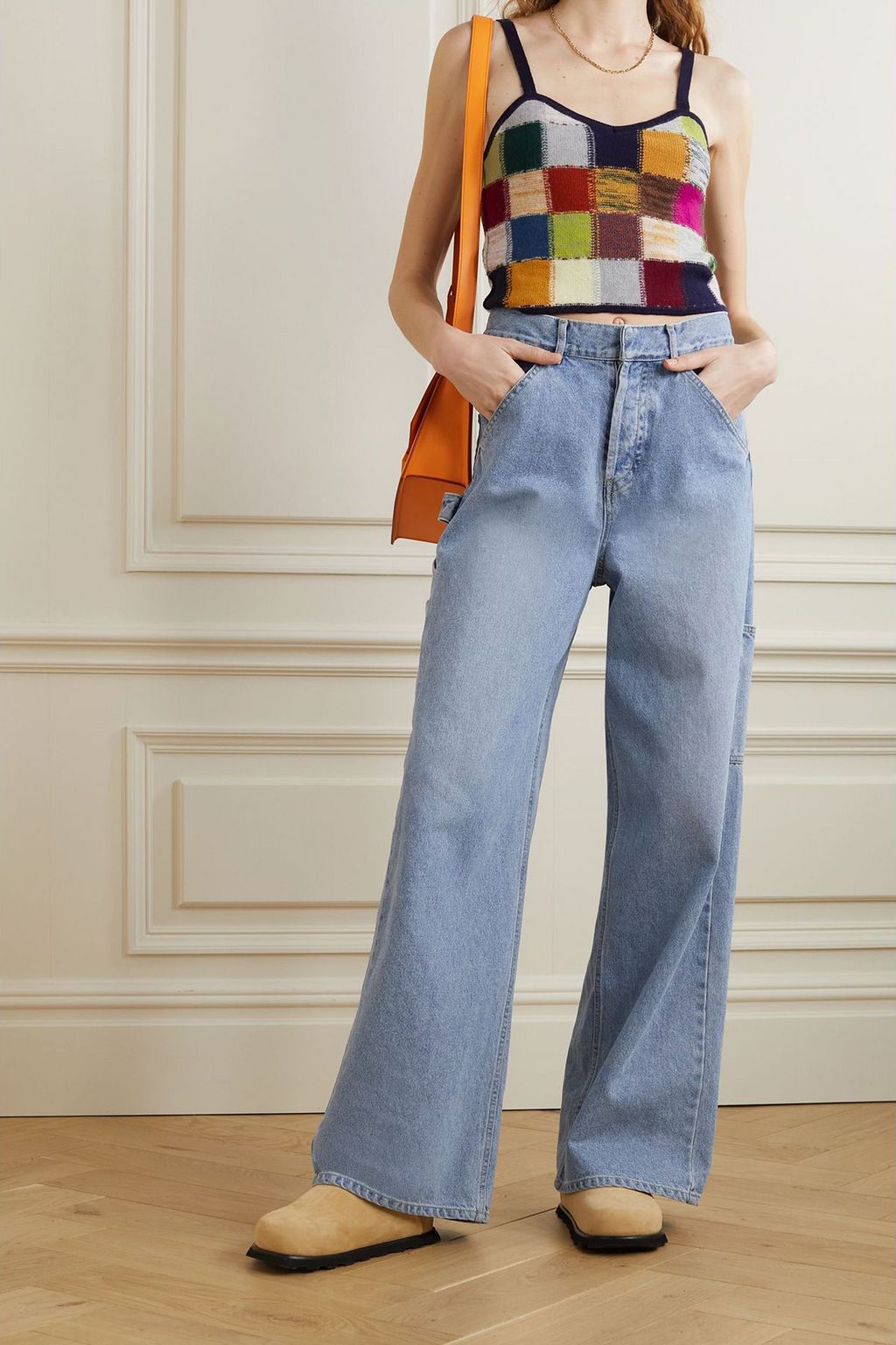 ACNE STUDIOS كاميسول من الصوف بنقشة المربّعات