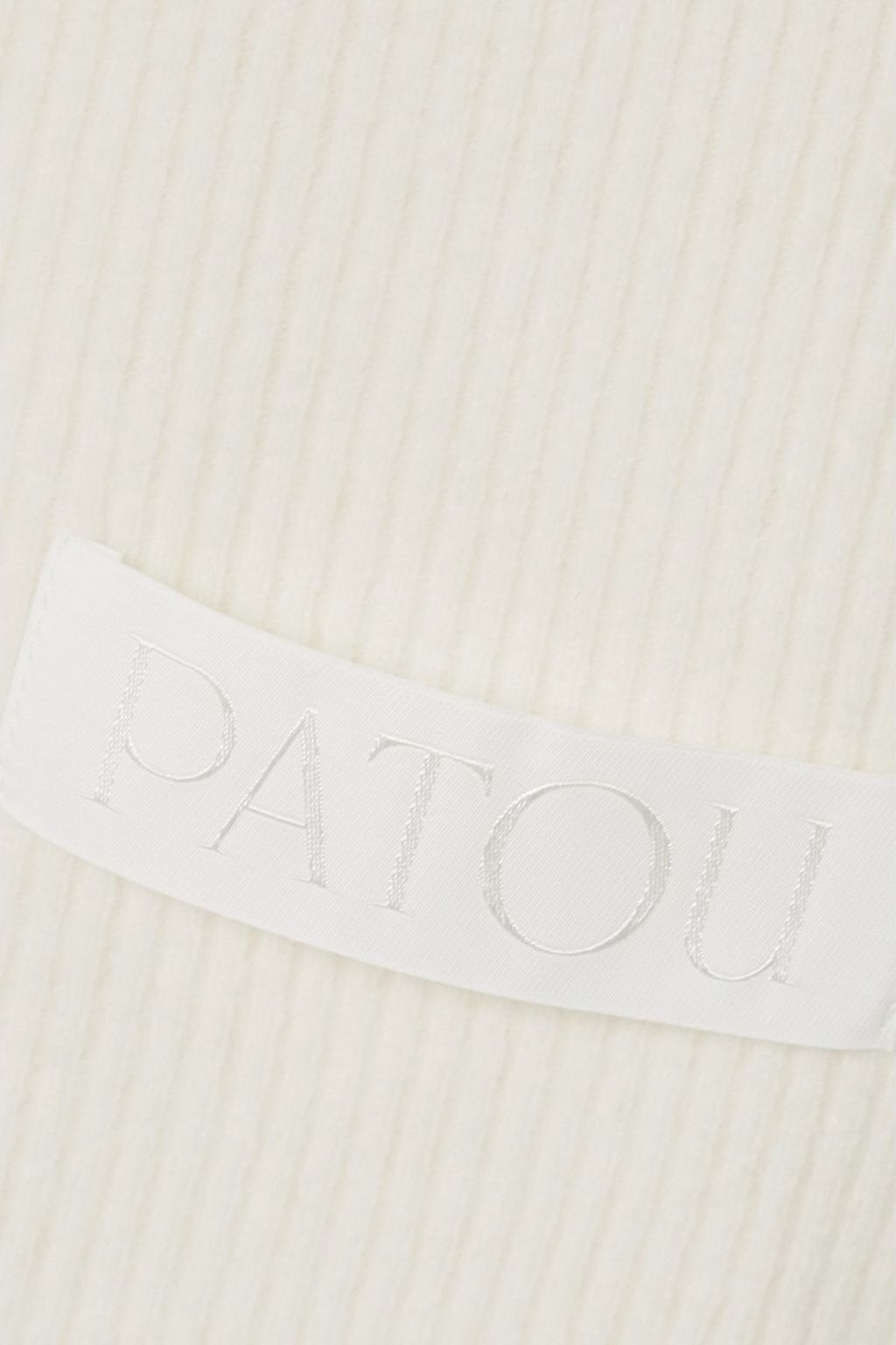 PATOU بلوزة بدون أكمام من مزيج من الصوف بحبكة مضلّعة