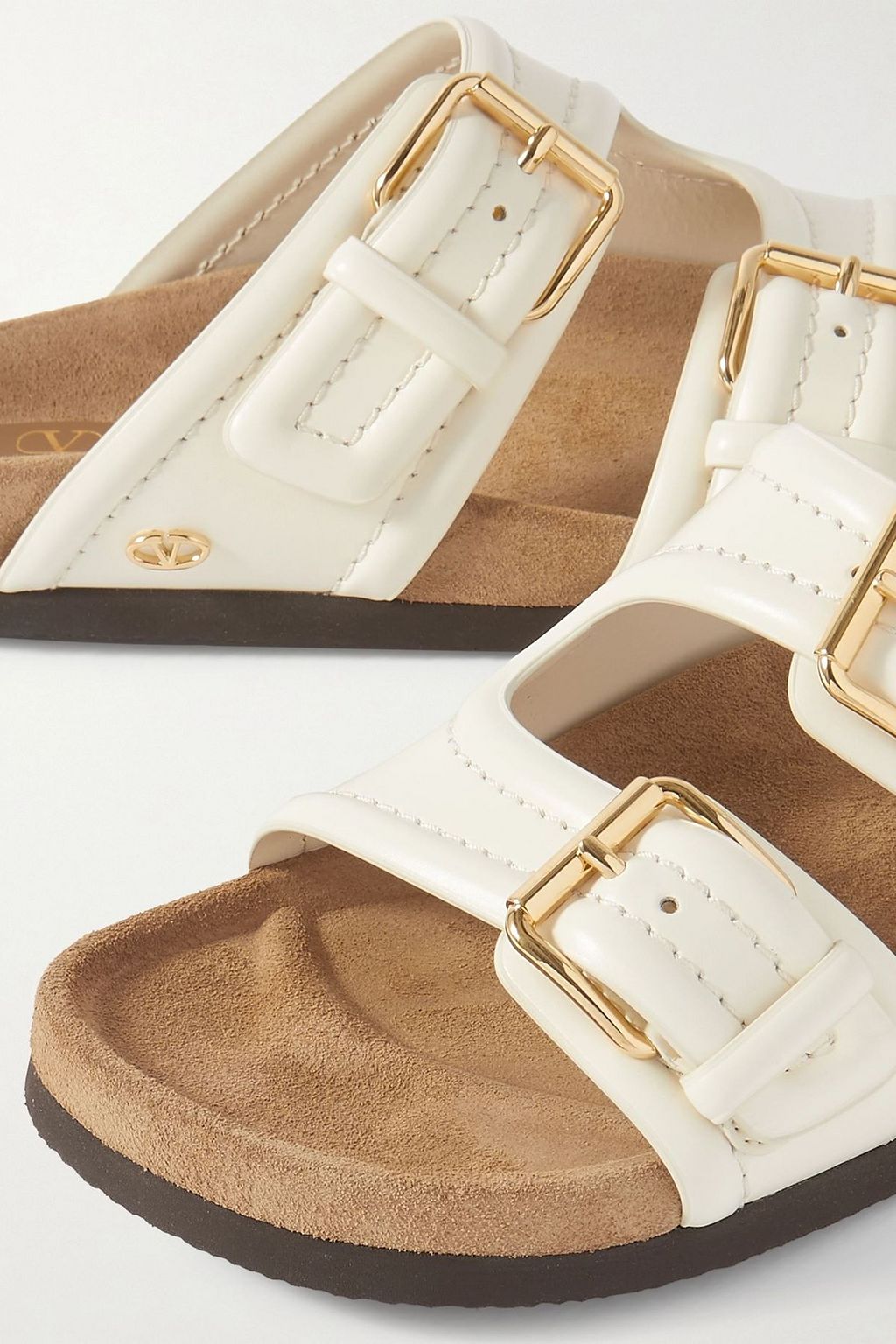 VALENTINO GARAVANI Fussfriend embellished leather slides