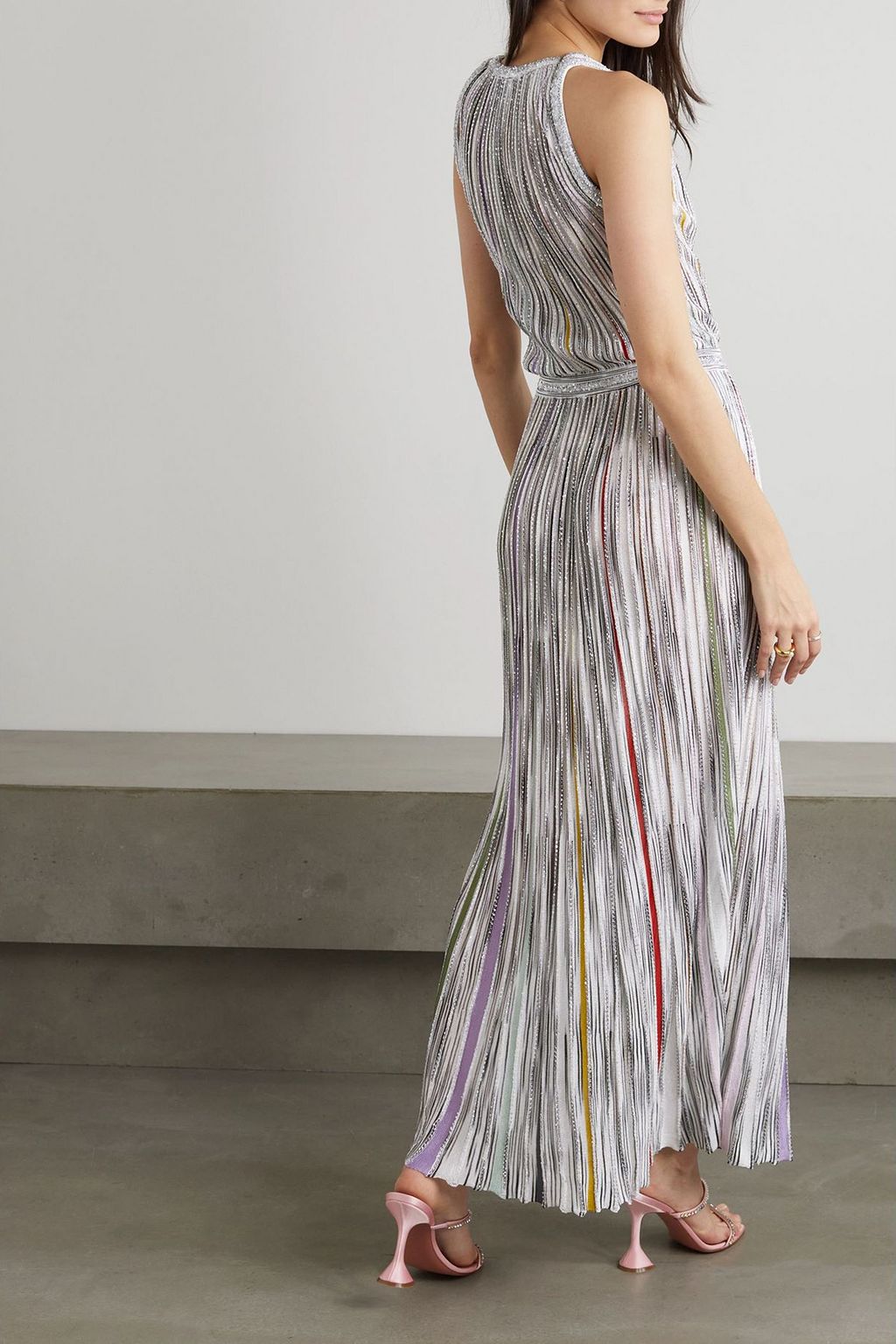 MISSONI Sequin-embellished crochet-knit maxi dress