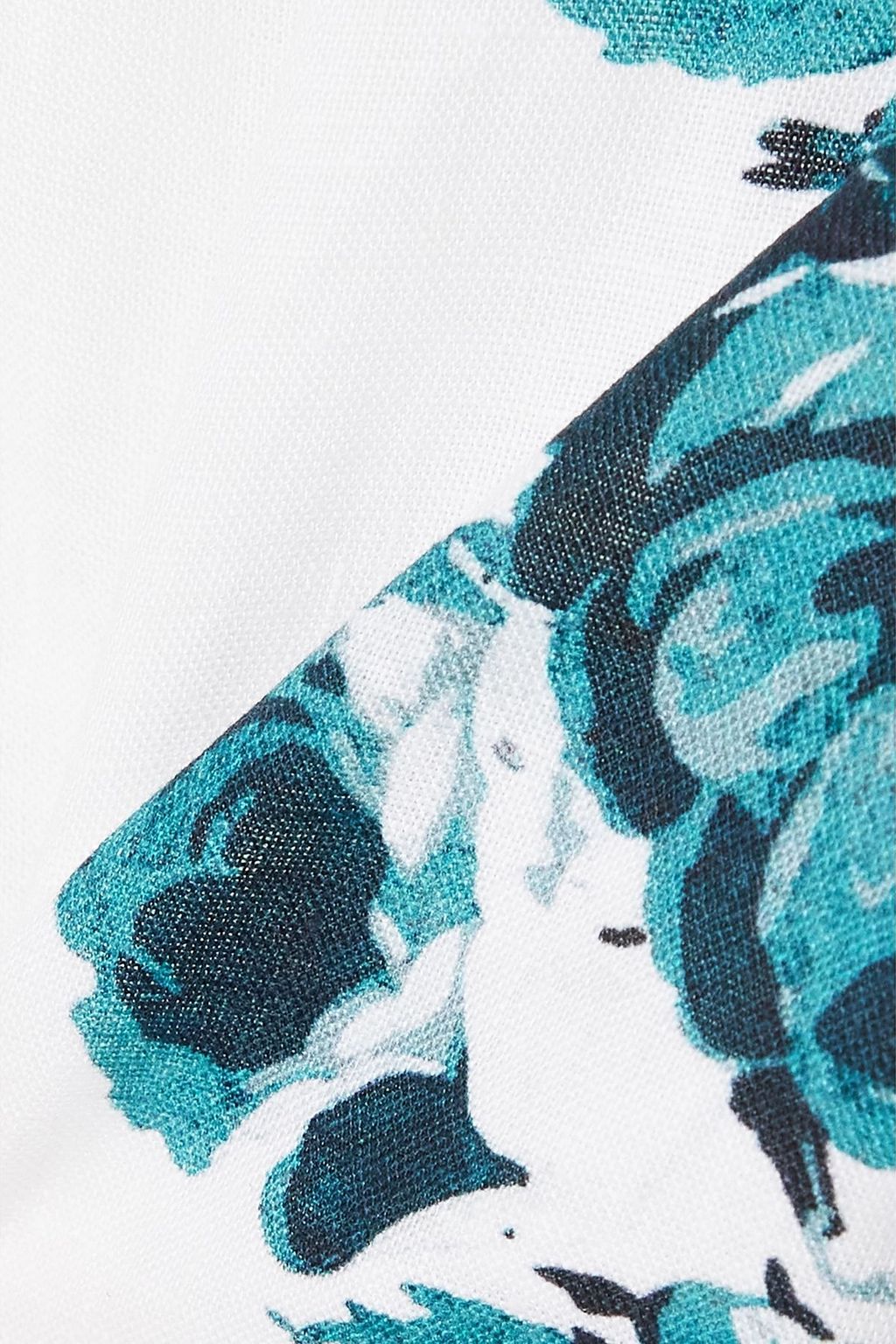 ERDEM Romi cropped floral-print linen top