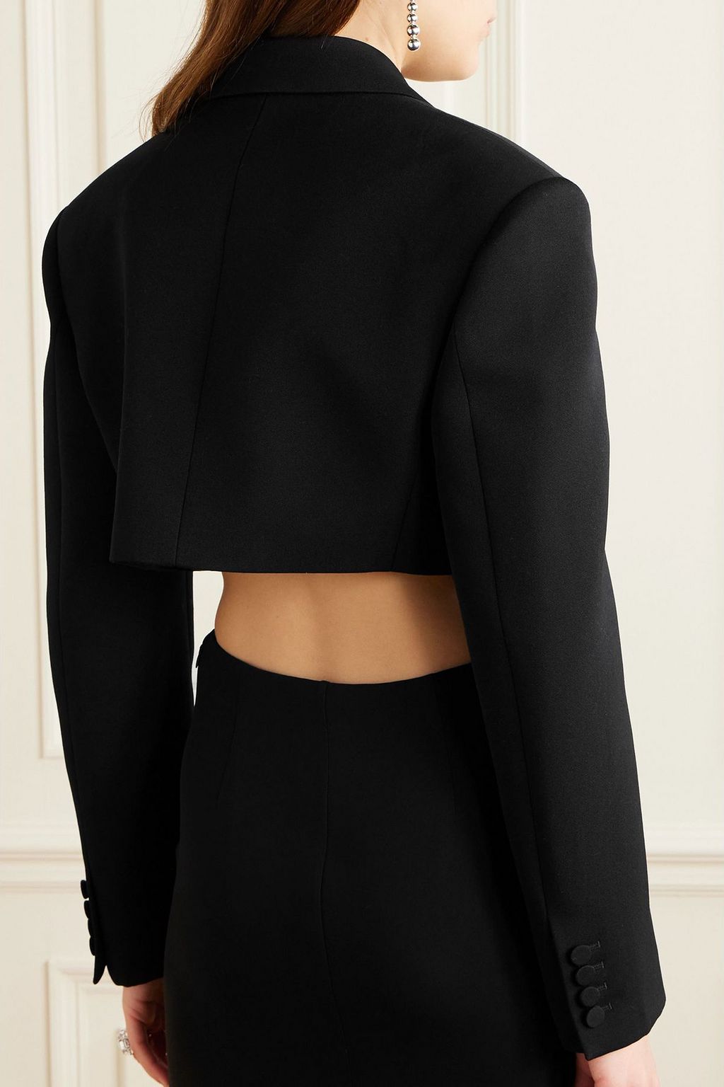VALENTINO GARAVANI Double-breasted cropped wool blazer