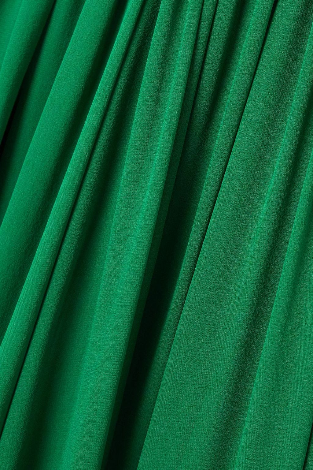 ELIE SAAB Belted satin-trimmed cape-effect pleated silk-chiffon gown