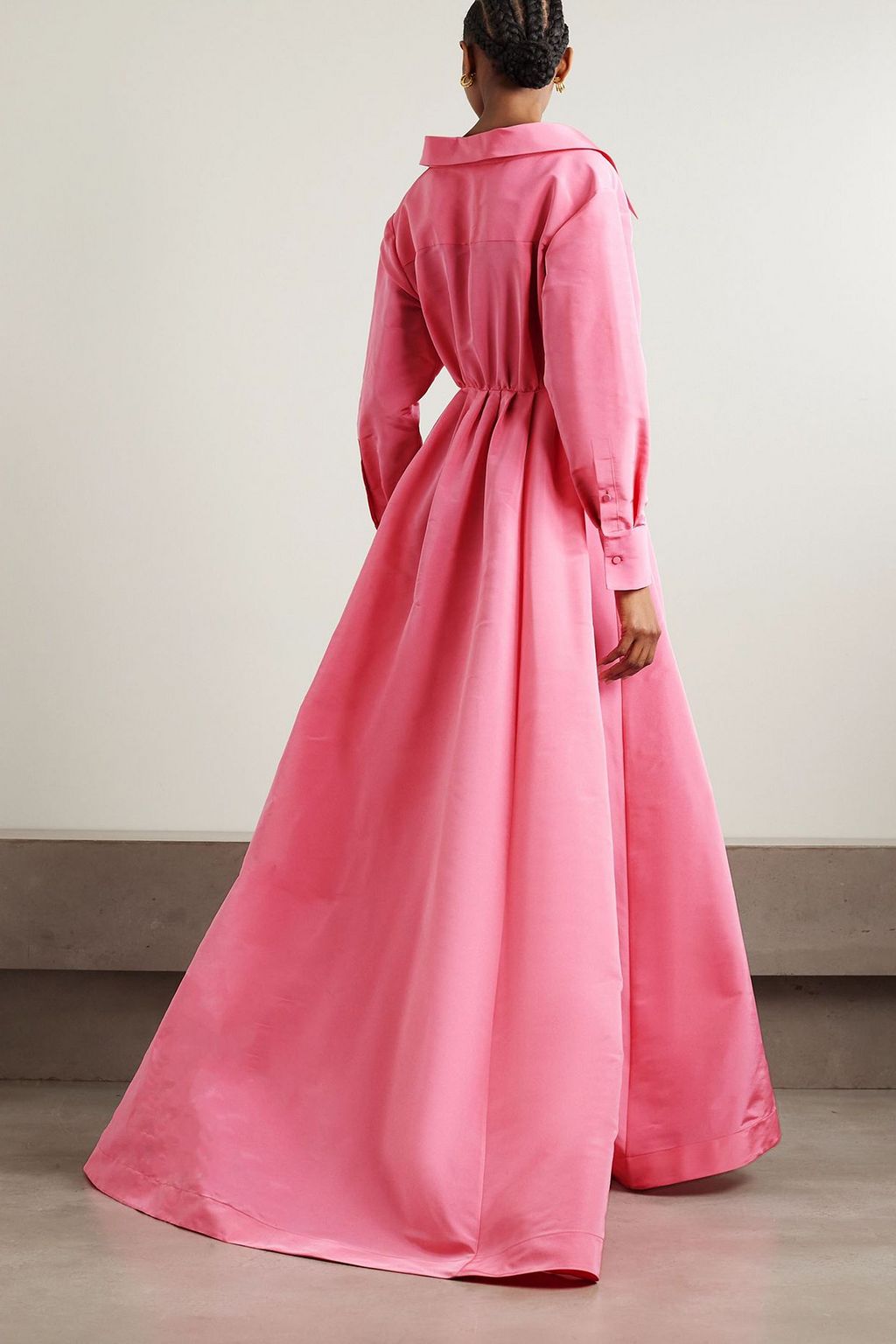 VALENTINO GARAVANI Pleated silk-faille gown