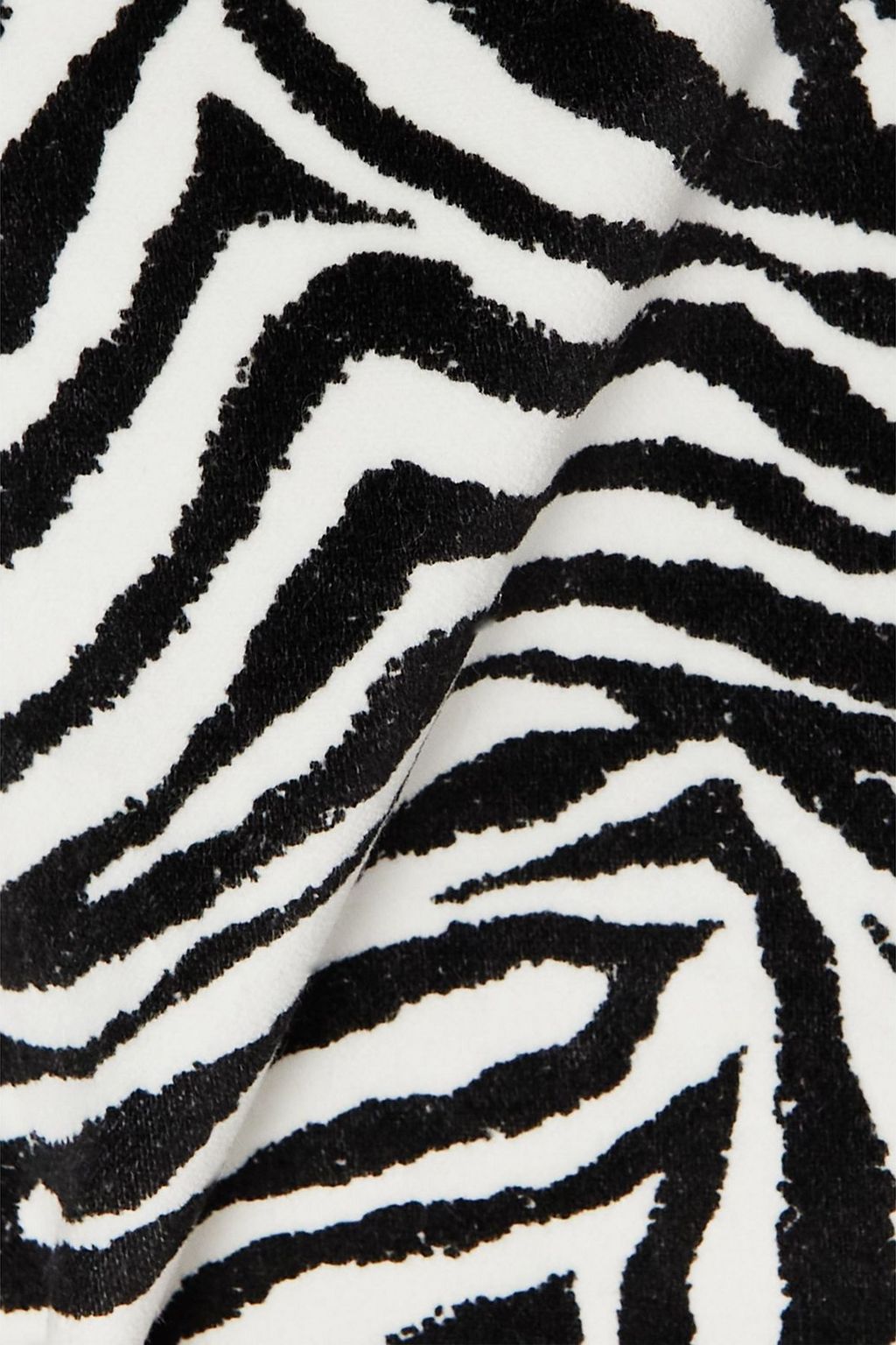 ALESSANDRA RICH Belted zebra-print cotton-velvet mini skirt