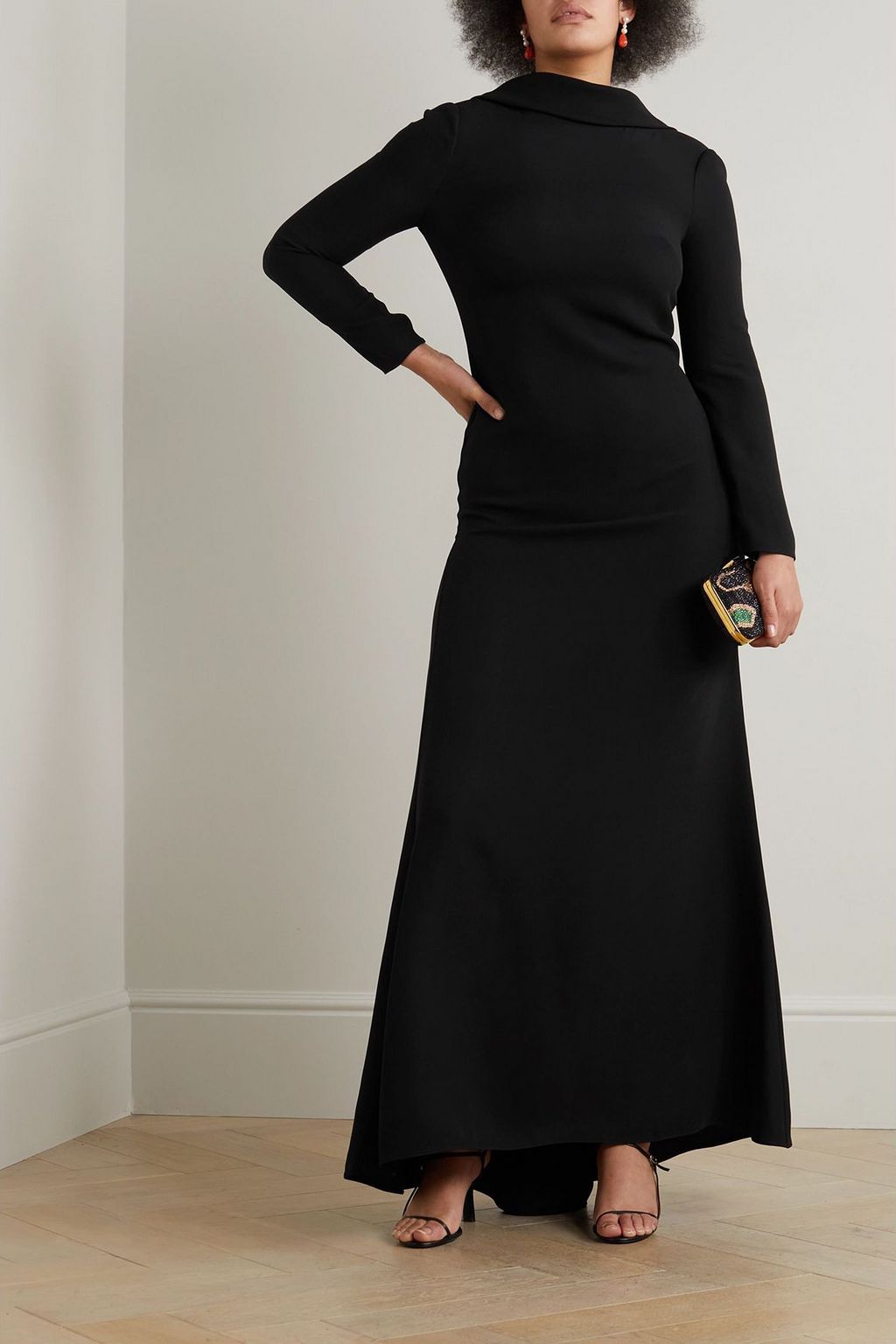 VALENTINO GARAVANI Open-back silk-cady gown