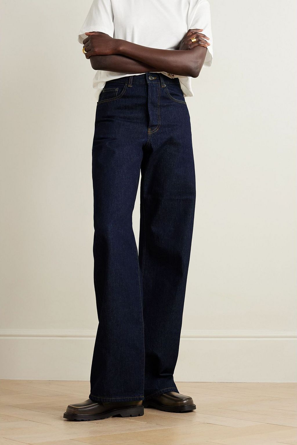 DRIES VAN NOTEN High-rise wide-leg jeans