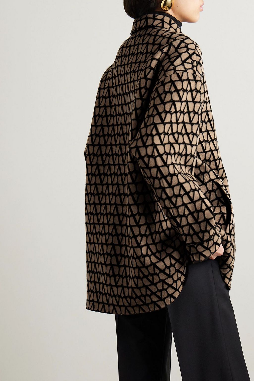 VALENTINO GARAVANI Reversible wool and silk-blend felt-jacquard jacket