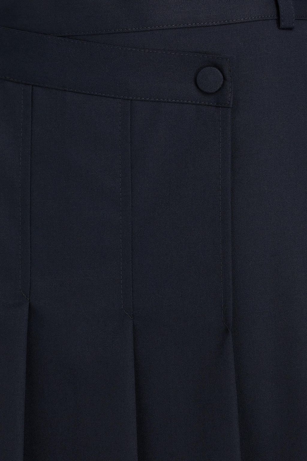 SANDRO Wrap-effect twill mini skirt