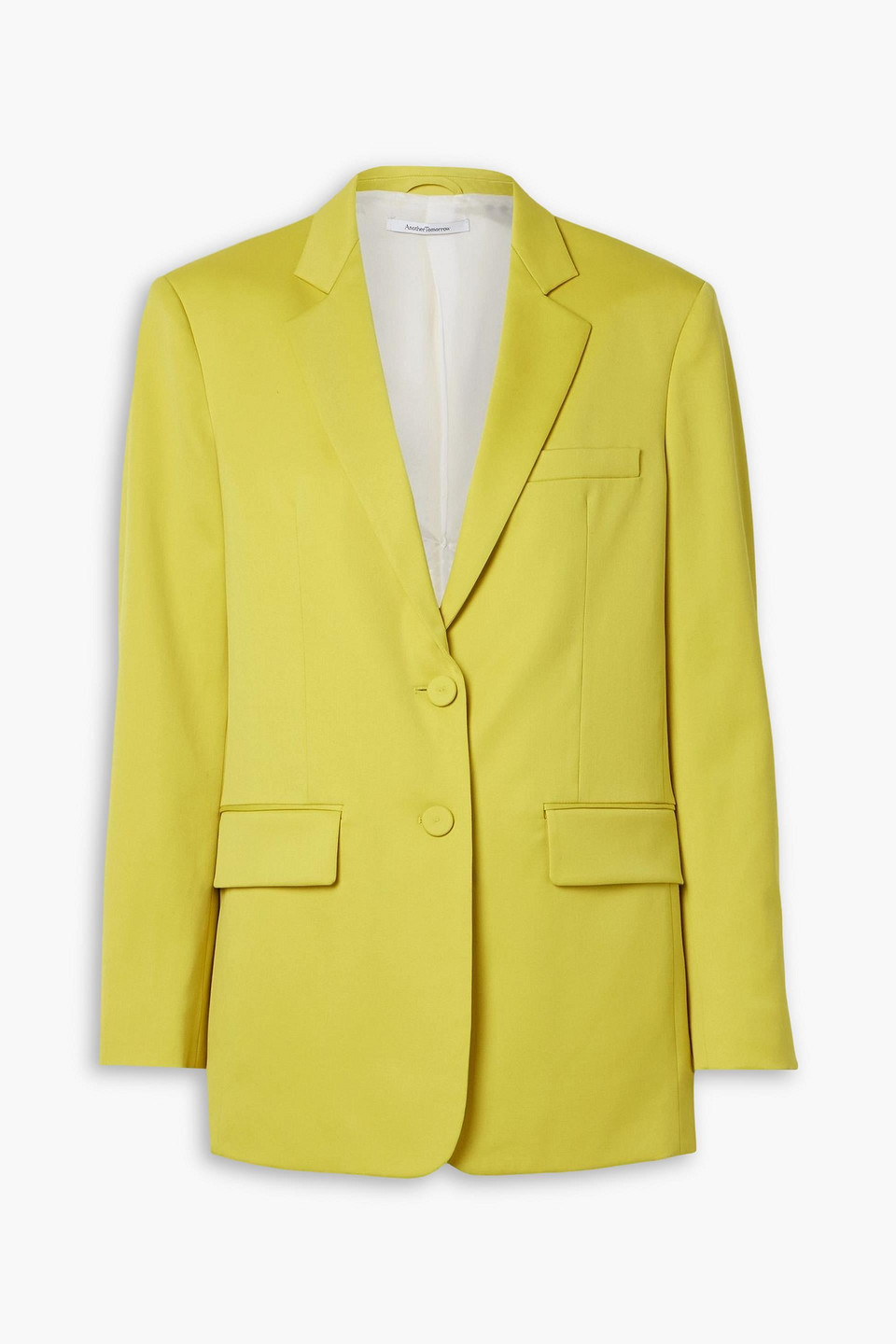 Another Tomorrow Oversized Wool-blend Blazer In Yellow