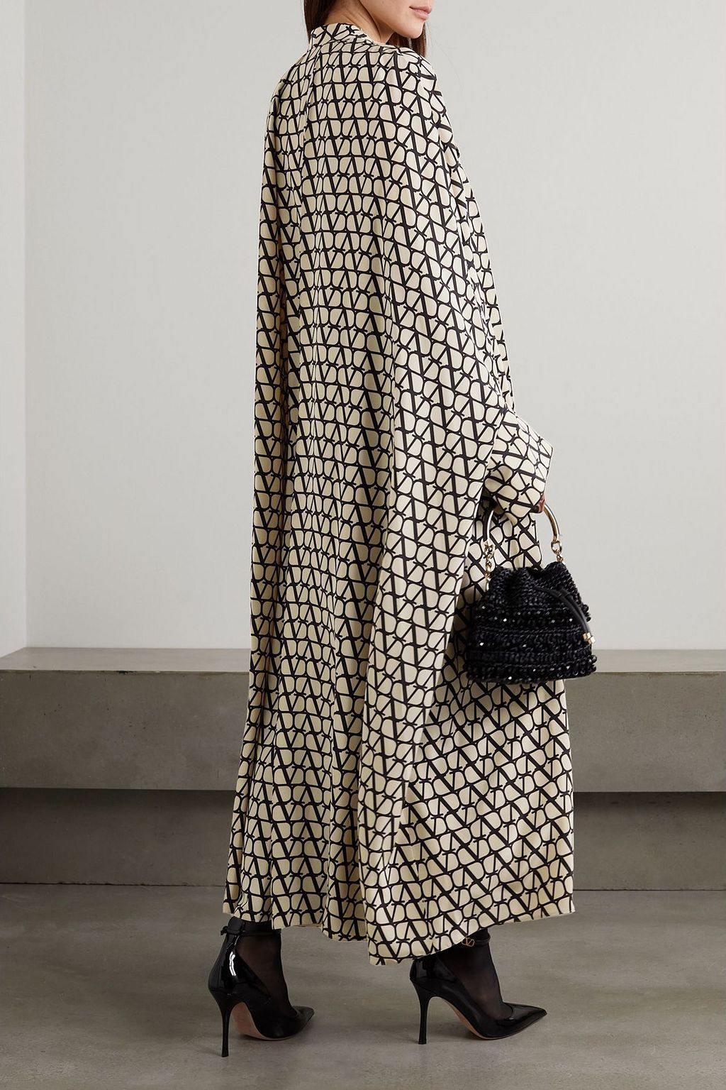 VALENTINO GARAVANI Toile Iconographe printed silk crepe de chine midi dress