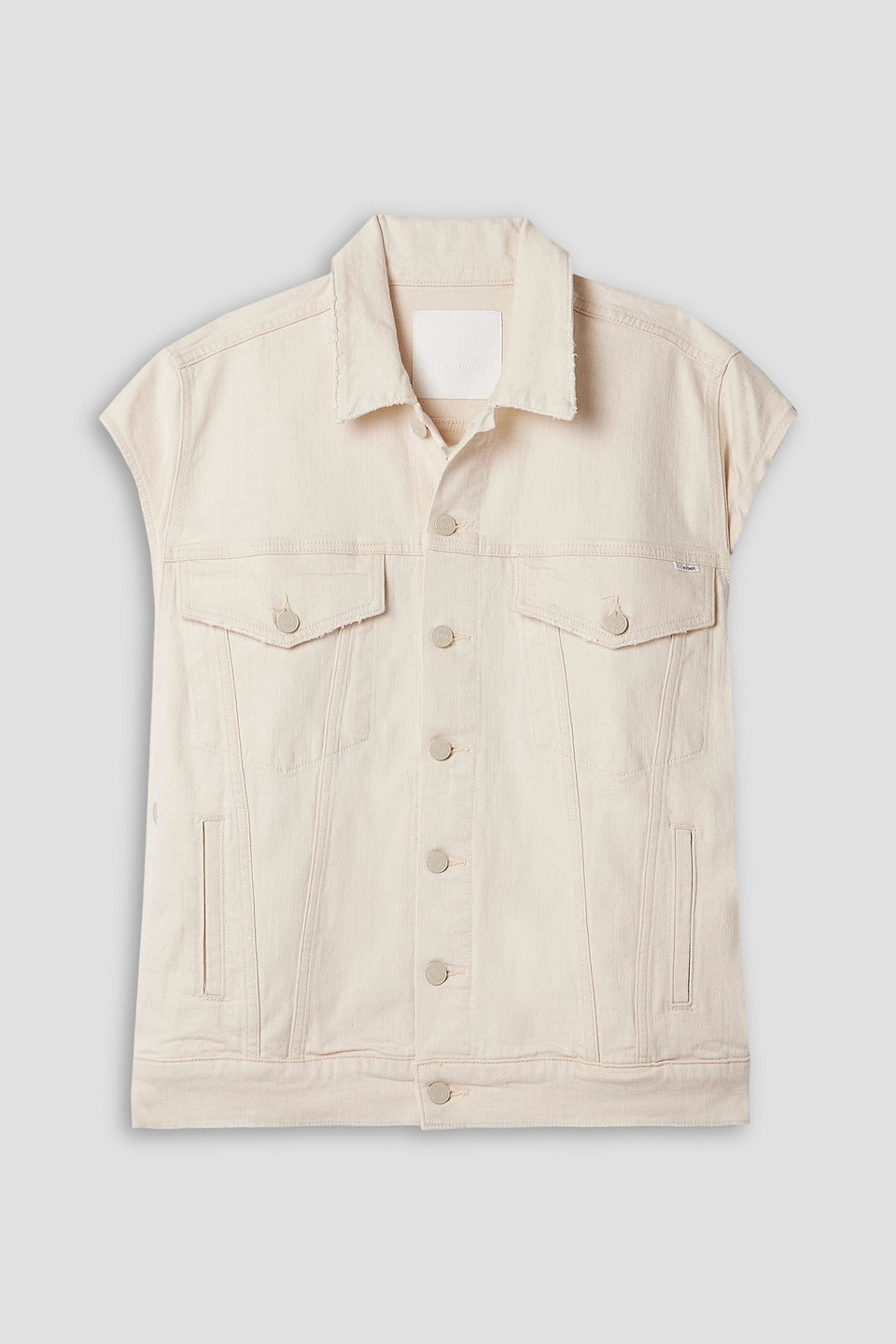 Mother The Drifter Denim Vest In White