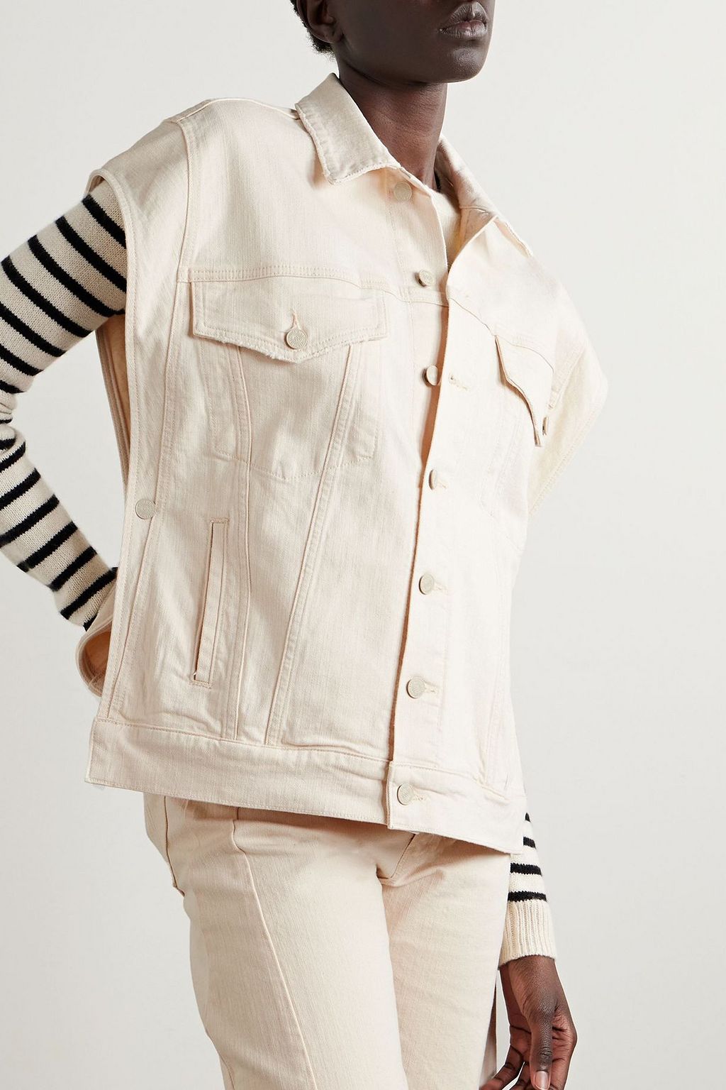 MOTHER Weste „The Drifter“ aus Denim