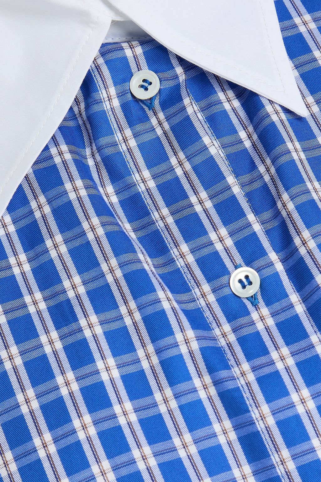 SANDRO Checked cotton-jacquard shirt