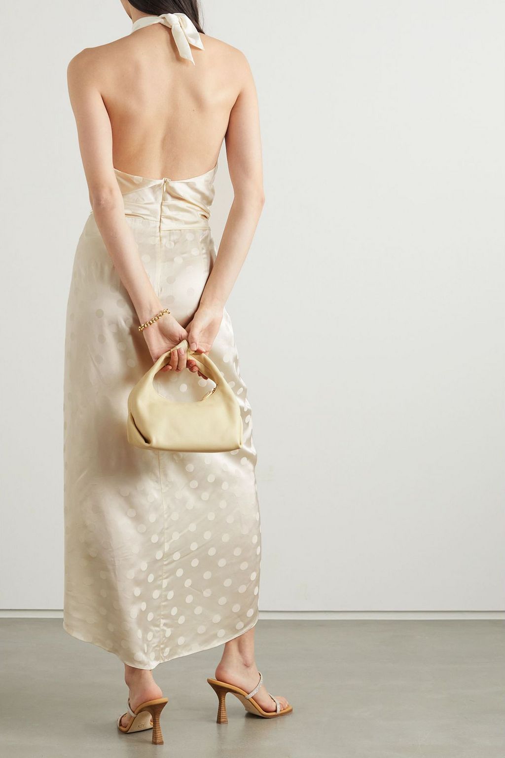 JOHANNA ORTIZ Conga for the Soul draped satin-jacquard dress