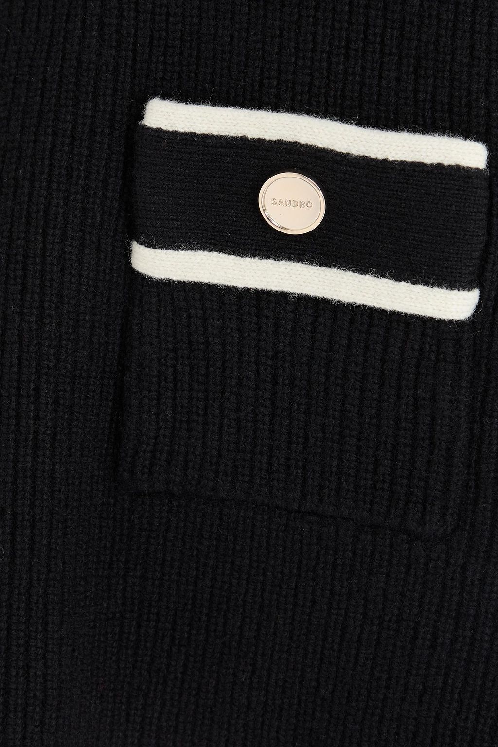 SANDRO Wool and cashmere-blend dickey