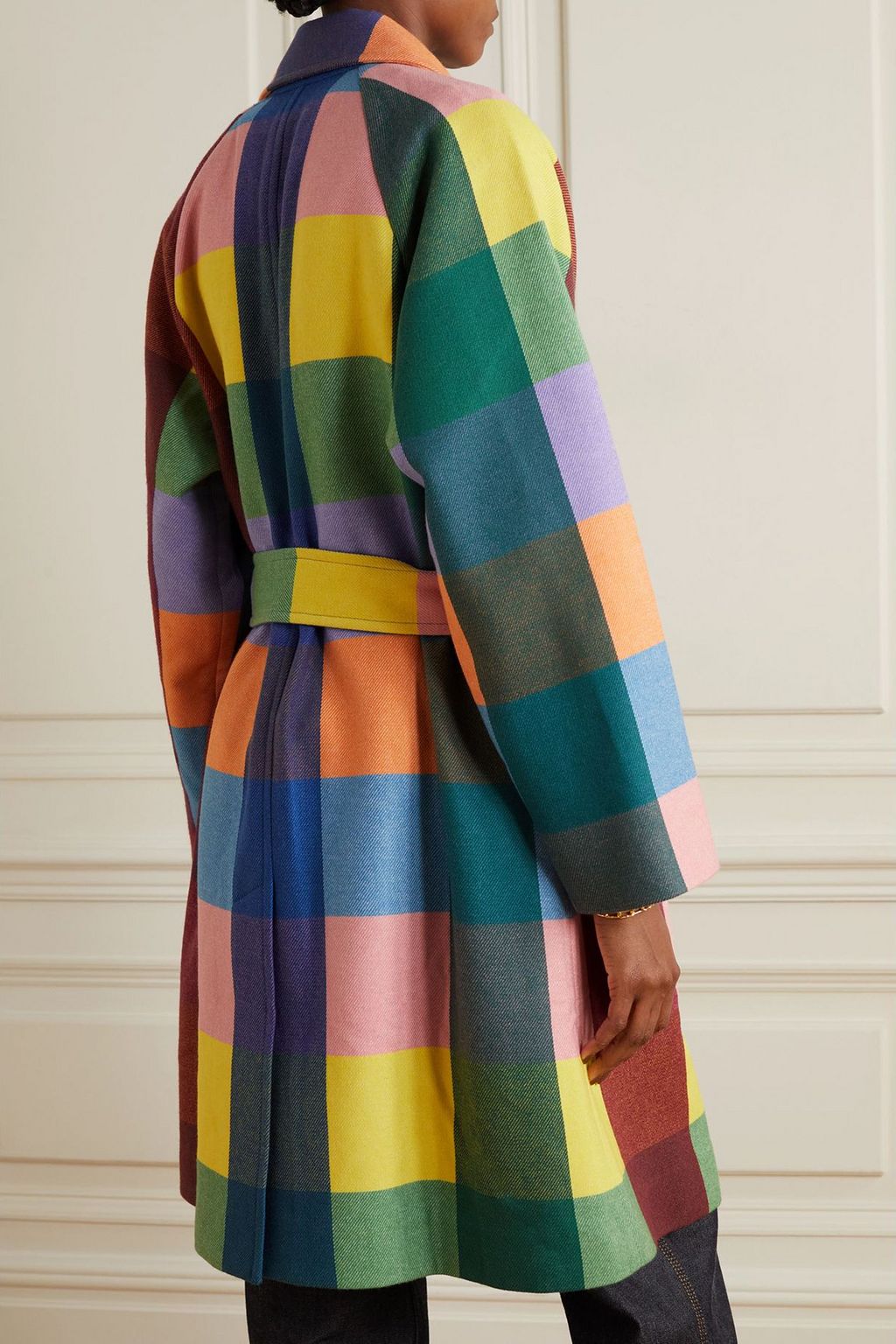 THE ELDER STATESMAN Doheny checked wool and cashmere-blend coat