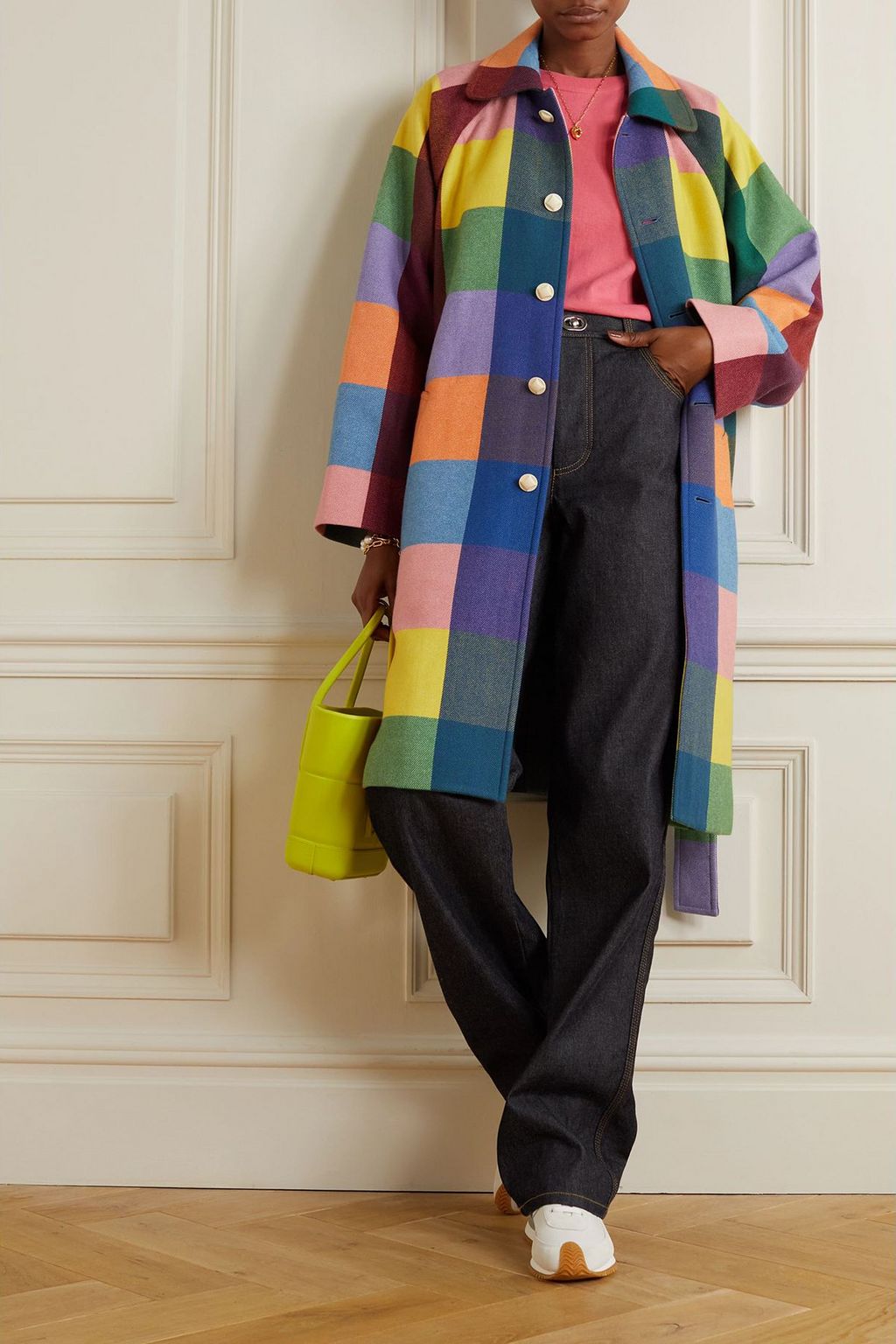 THE ELDER STATESMAN Doheny checked wool and cashmere-blend coat