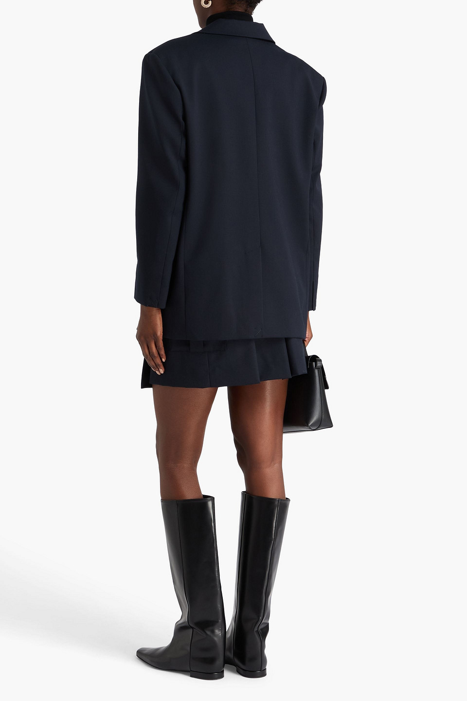 Sandro Twill Blazer In Blue