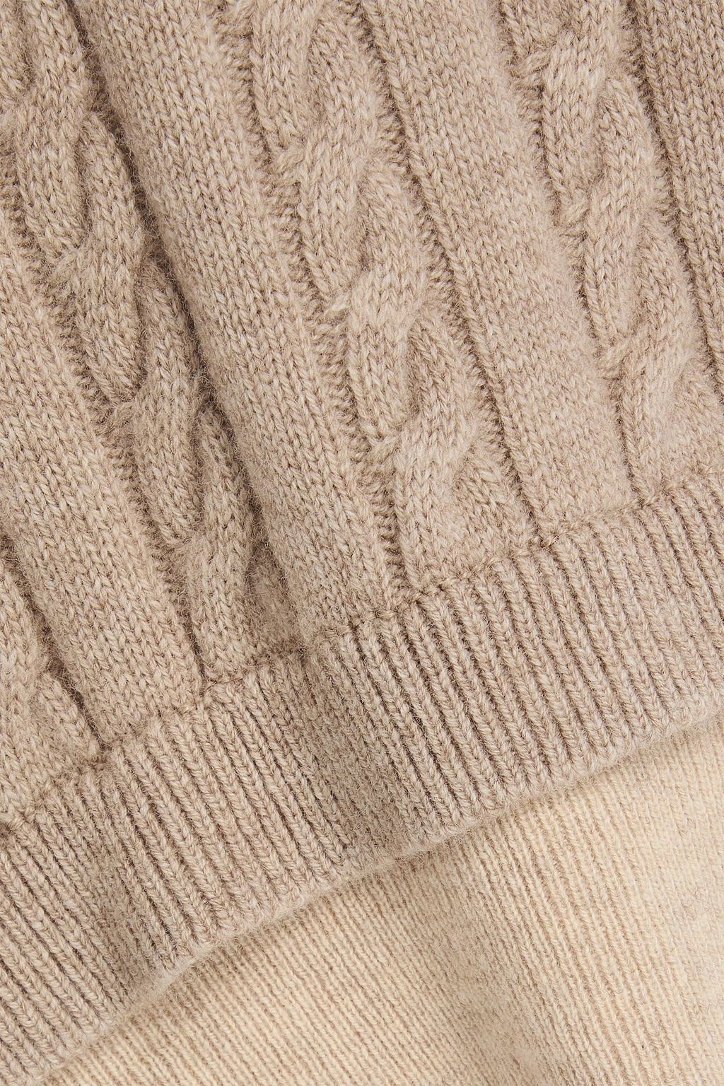 SANDRO Cable-knit wool and cashmere-blend sweater